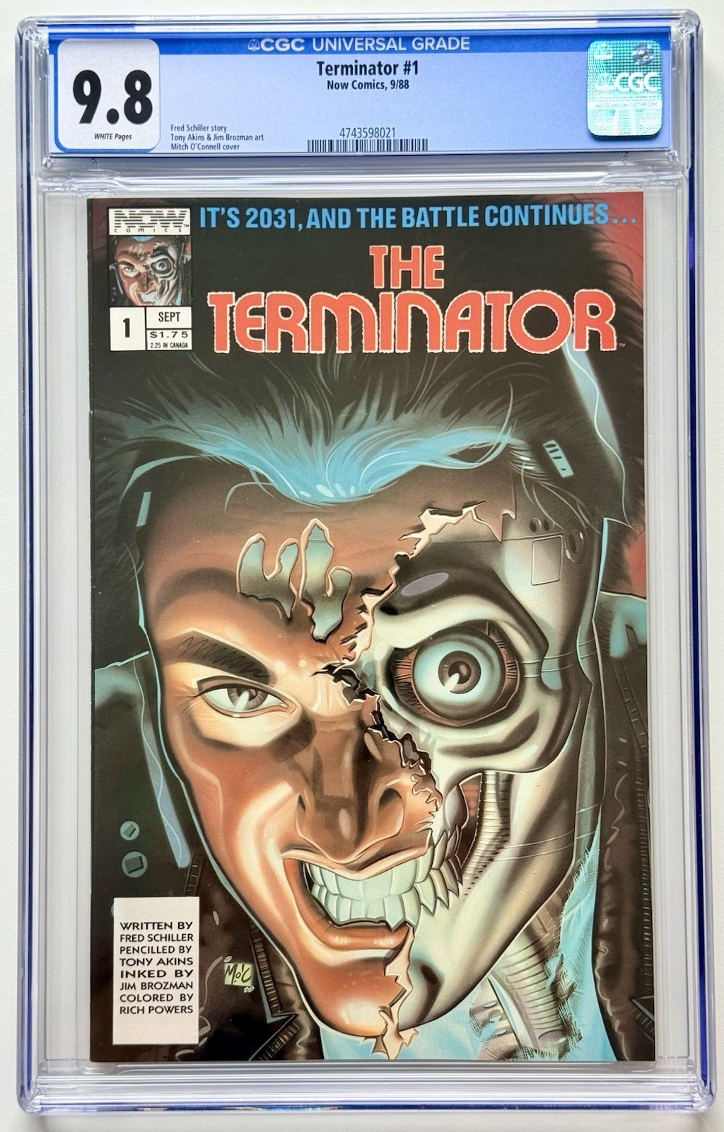 TERMINATOR #1 ◉ CGC 9.8 * SCHWARZENEGGER * 1988 Now Comics * NEW CASE 👀 TERMINATOR #1 ◉ CGC 9.8 * SCHWARZENEGGER * 1988 Now Comics * NEW CASE 👀
