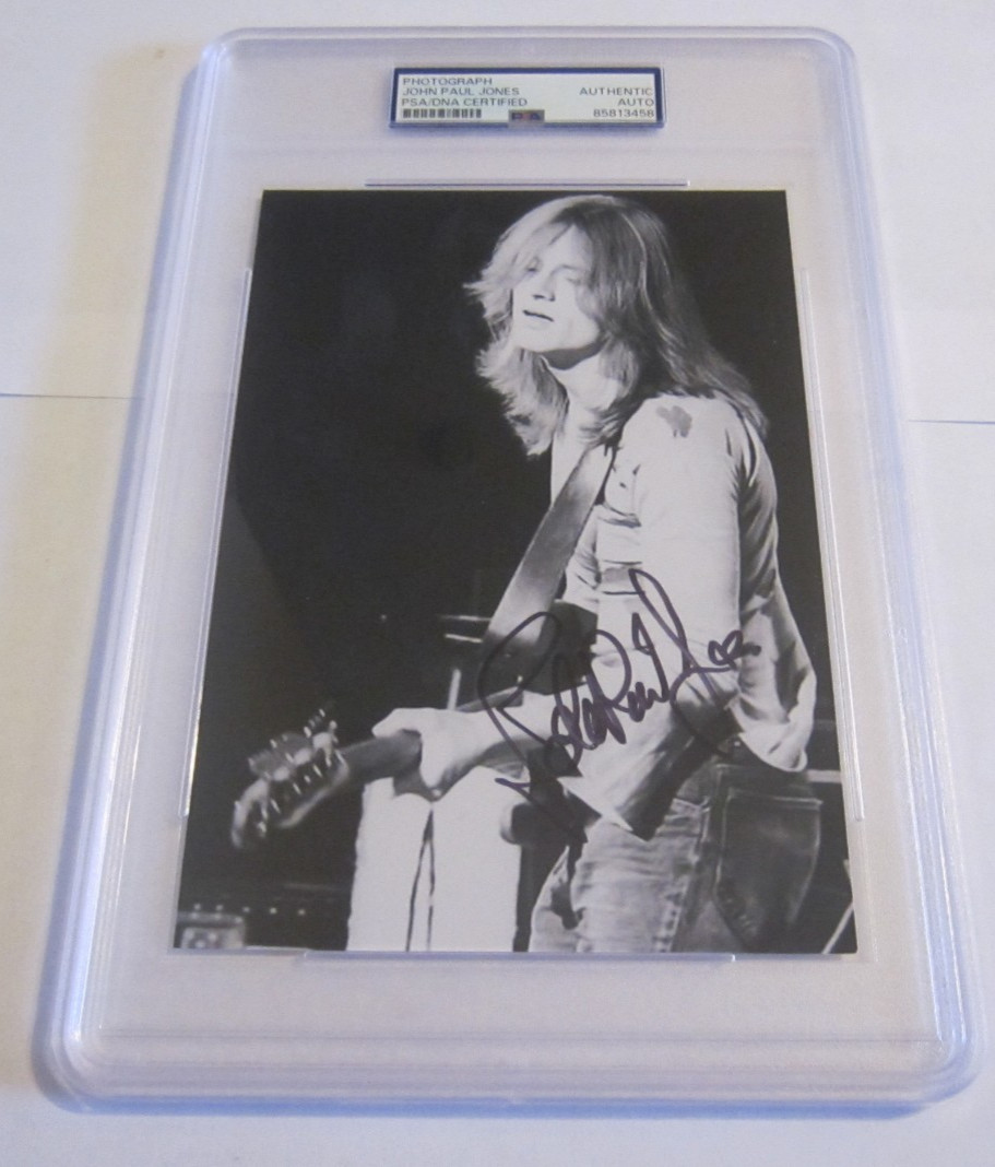 John Paul Jones bassist Led Zeppelin signed autographed 5x7 photo PSA authentic John Paul Jones bassist Led Zeppelin signed autographed 5x7 photo PSA authentic