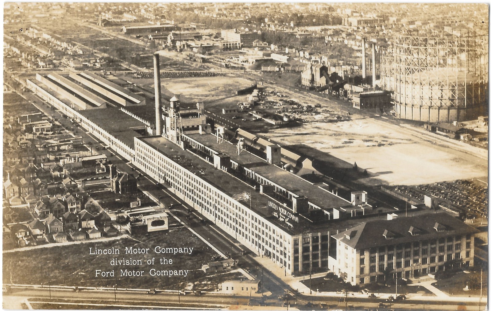 RPPC Lincoln Motor Co Ford Factory Aerial View Detroit MI Postcard c1920s RPPC Lincoln Motor Co Ford Factory Aerial View Detroit MI Postcard c1920s