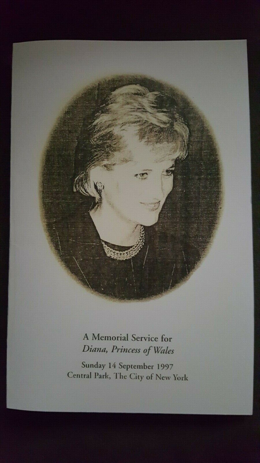 PRINCESS DIANA Of Wales Memorial Service Central Park September 14, 1997 Funeral