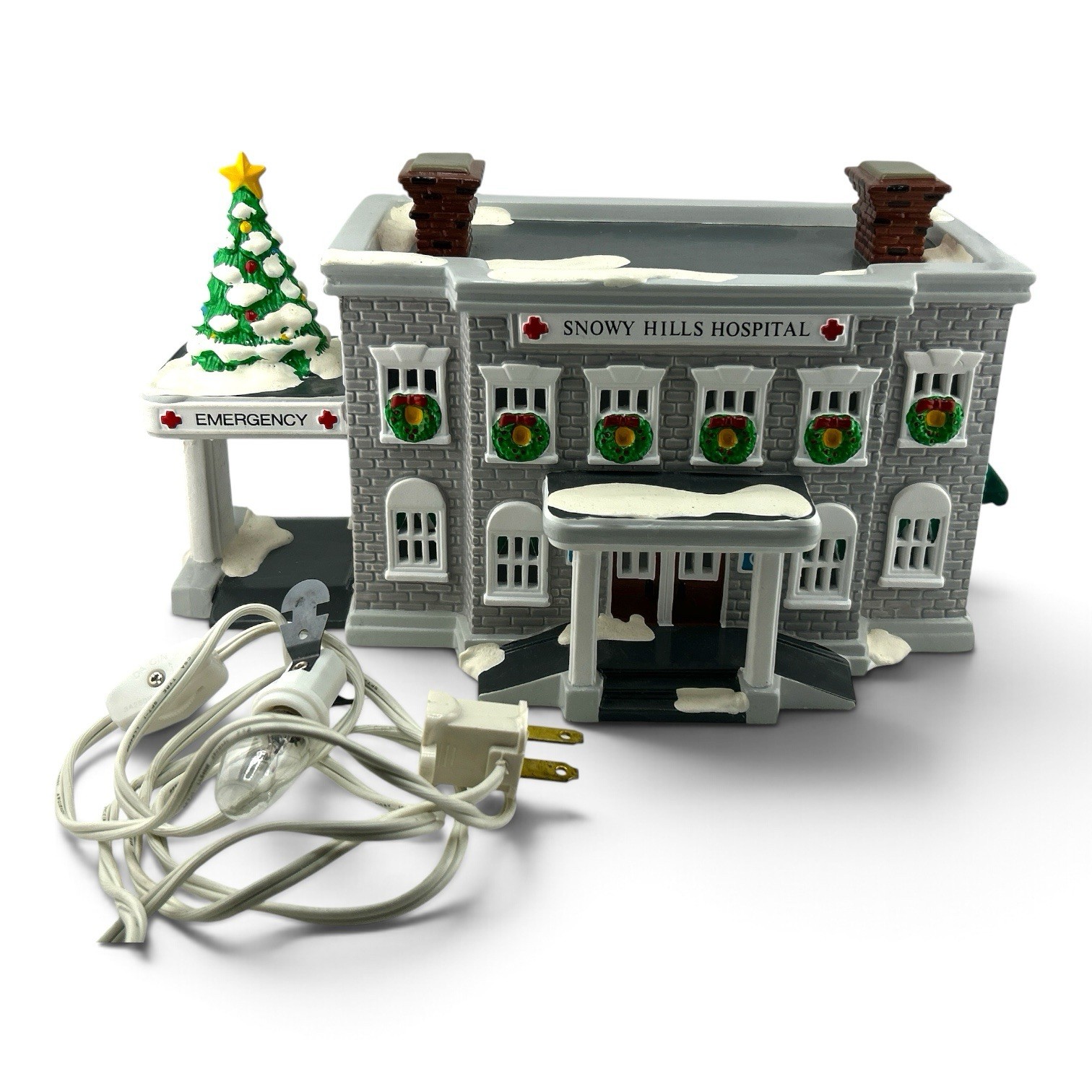 Vintage 1993 Dept Snow Village Christmas Snowy Hills Hospital 54488 W/box Vintage 1993 Dept Snow Village Christmas Snowy Hills Hospital 54488 W/box