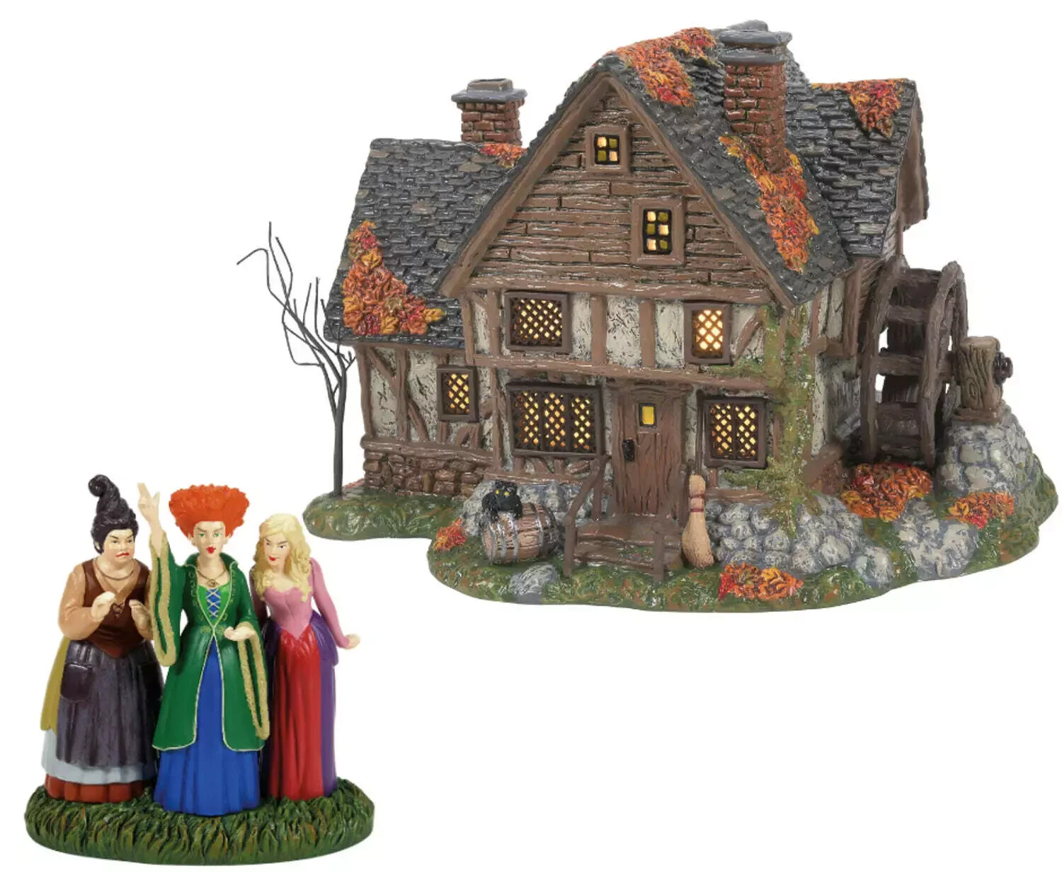 Dept 56 THE SANDERSON SISTER'S COTTAGE + AMOK AMOK Set of 2 Disney Hocus Pocus Dept 56 THE SANDERSON SISTER'S COTTAGE + AMOK AMOK Set of 2 Disney Hocus Pocus