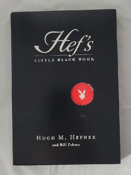 Hugh Hefner Signed Book Hef\'s Little Black Book Slipcase sent to Playboy Mansion