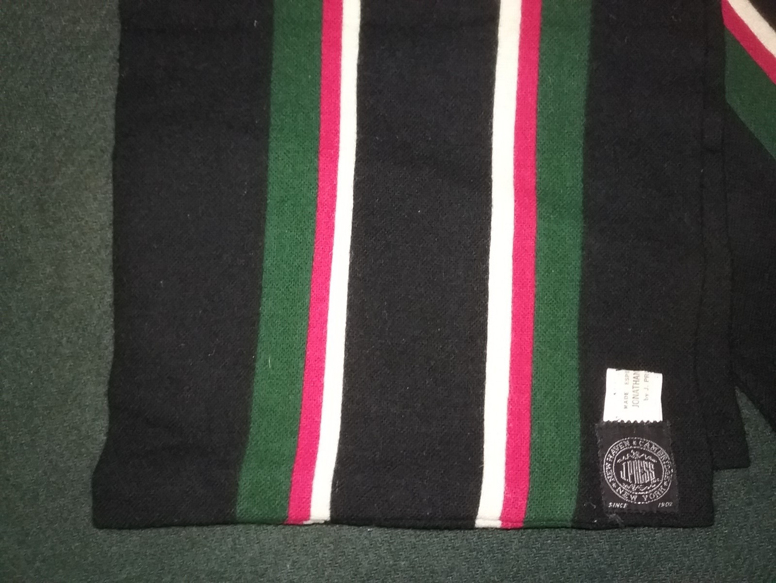 Vintage Yale University Jonathan Edwards College Wool Scarf England J Press VGC Vintage Yale University Jonathan Edwards College Wool Scarf England J Press VGC