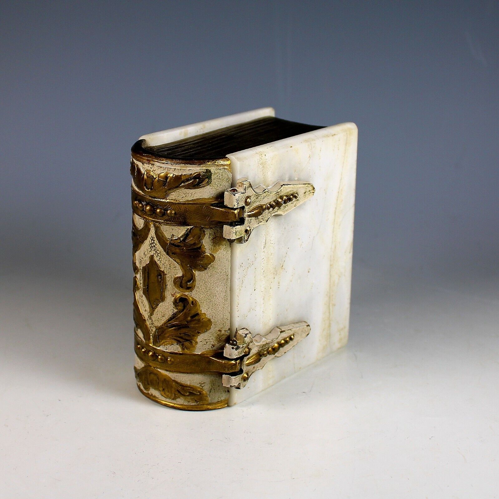 Antique Alabaster Box in the Shape of a Book
