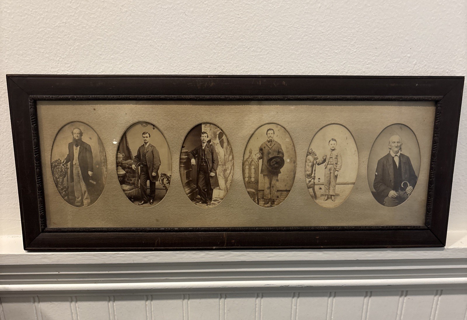 Antique French 1800’s Portraits Photos Framed Victorian 16.5” X 6.5” Antique French 1800’s Portraits Photos Framed Victorian 16.5” X 6.5”