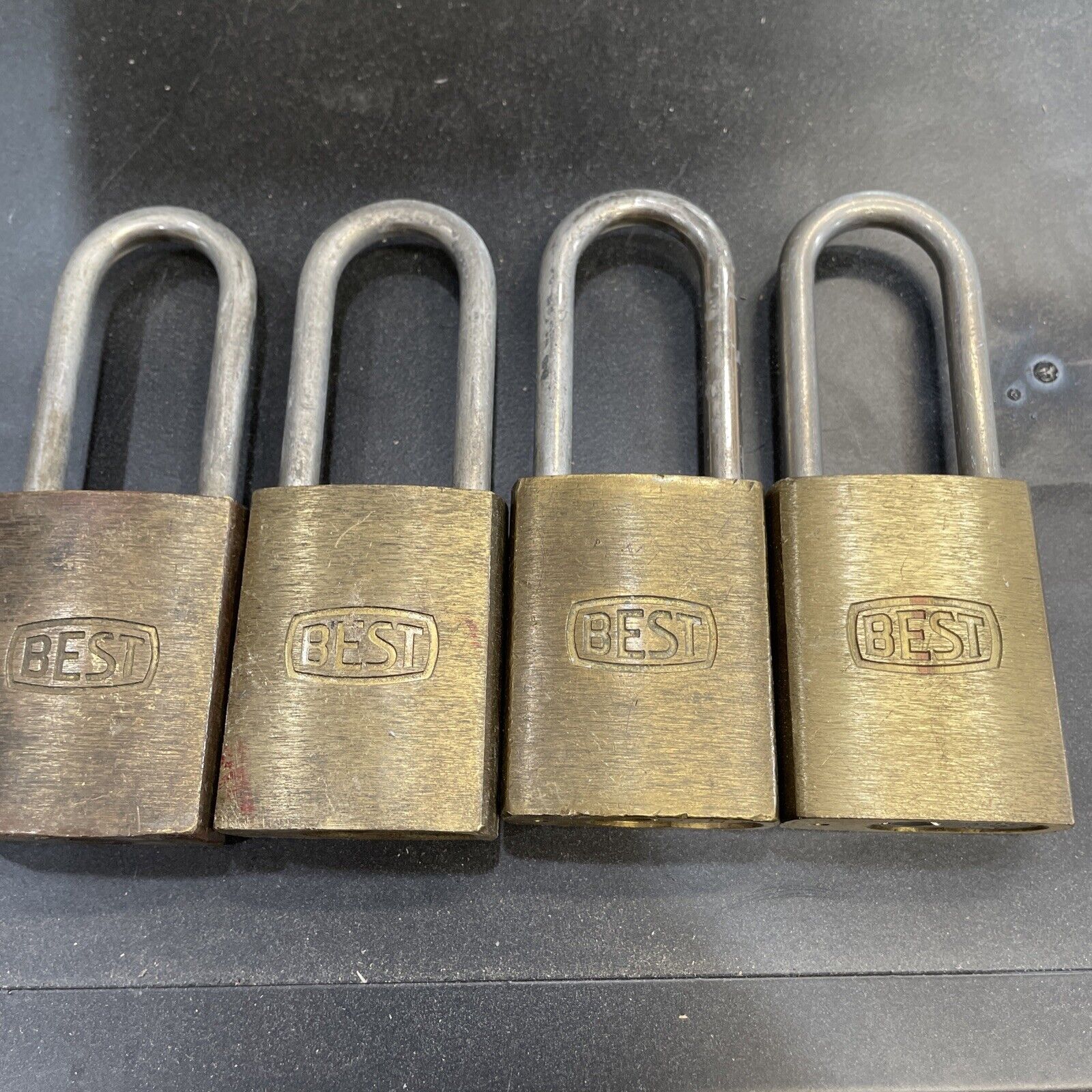 Lot Of 4 BEST Padlock With Core No Key