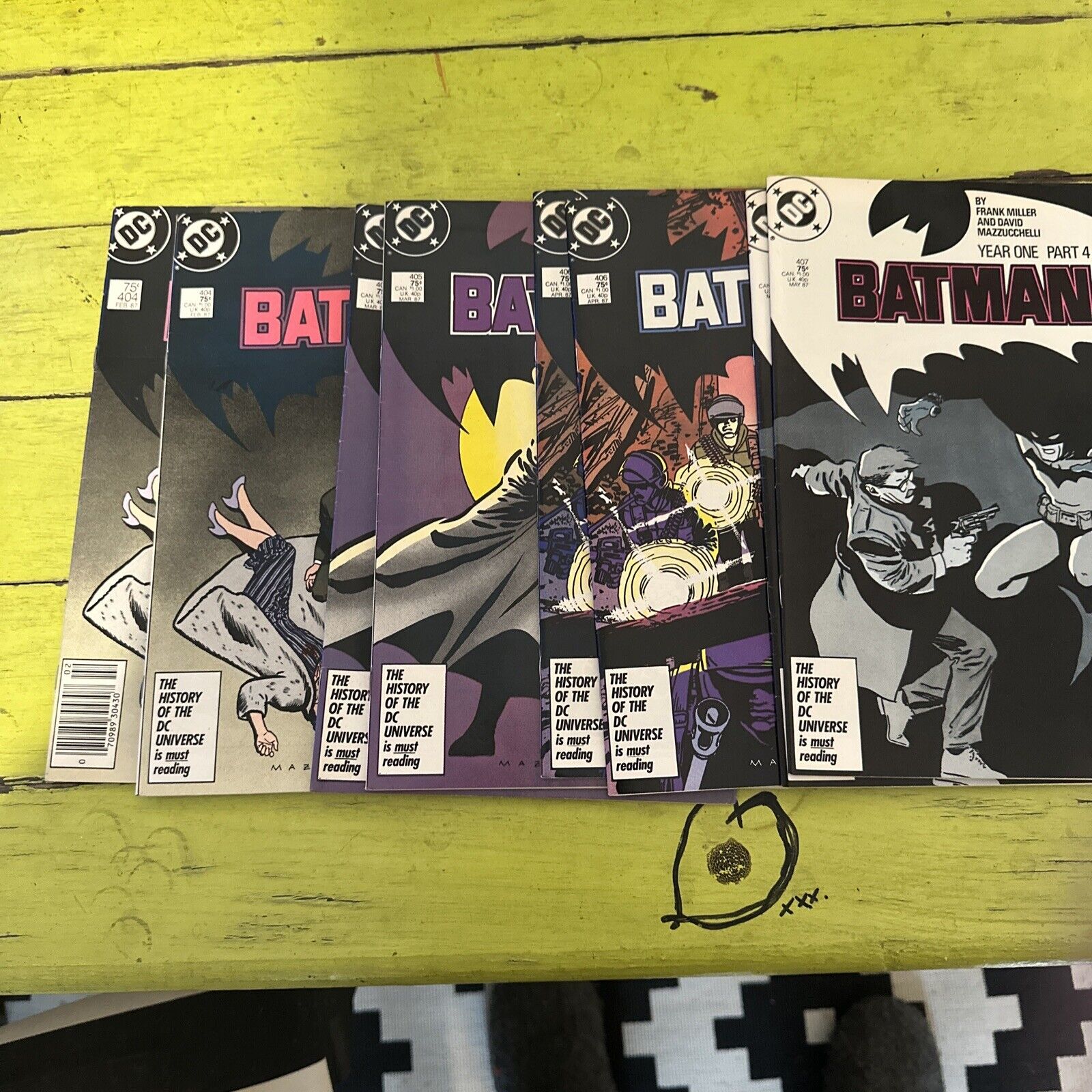 Batman Year One 1-4 Issues 404-407. TWO COPIES OF EACH ISSUE