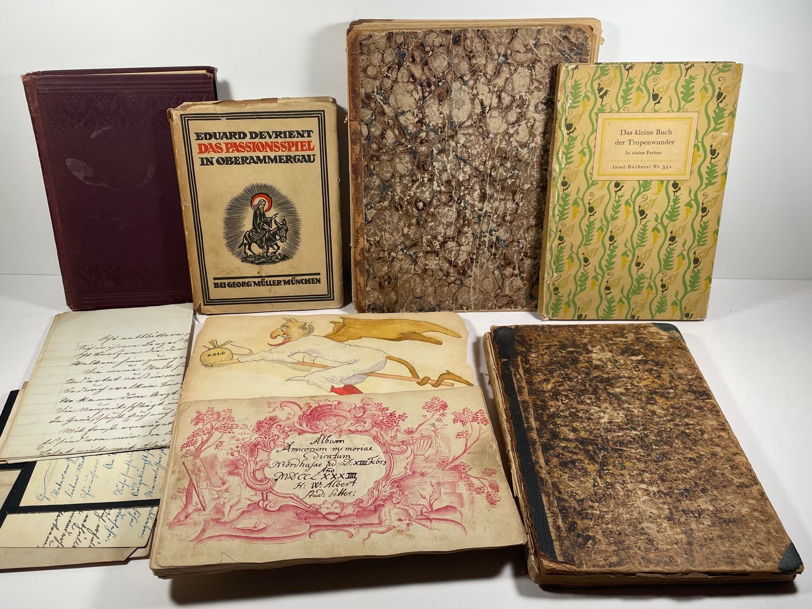ANTIQUE GERMAN BOOKS 1878+ and PERSONAL WRITINGS 1780'S TO 1840'S DIARY ANTIQUE GERMAN BOOKS 1878+ and PERSONAL WRITINGS 1780'S TO 1840'S DIARY