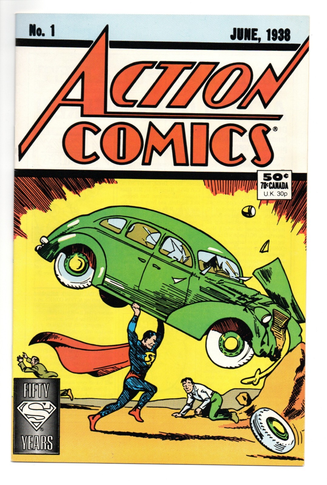 Action Comics #1 1988 Reprint [50 Cent White Box Edition] DC 1988