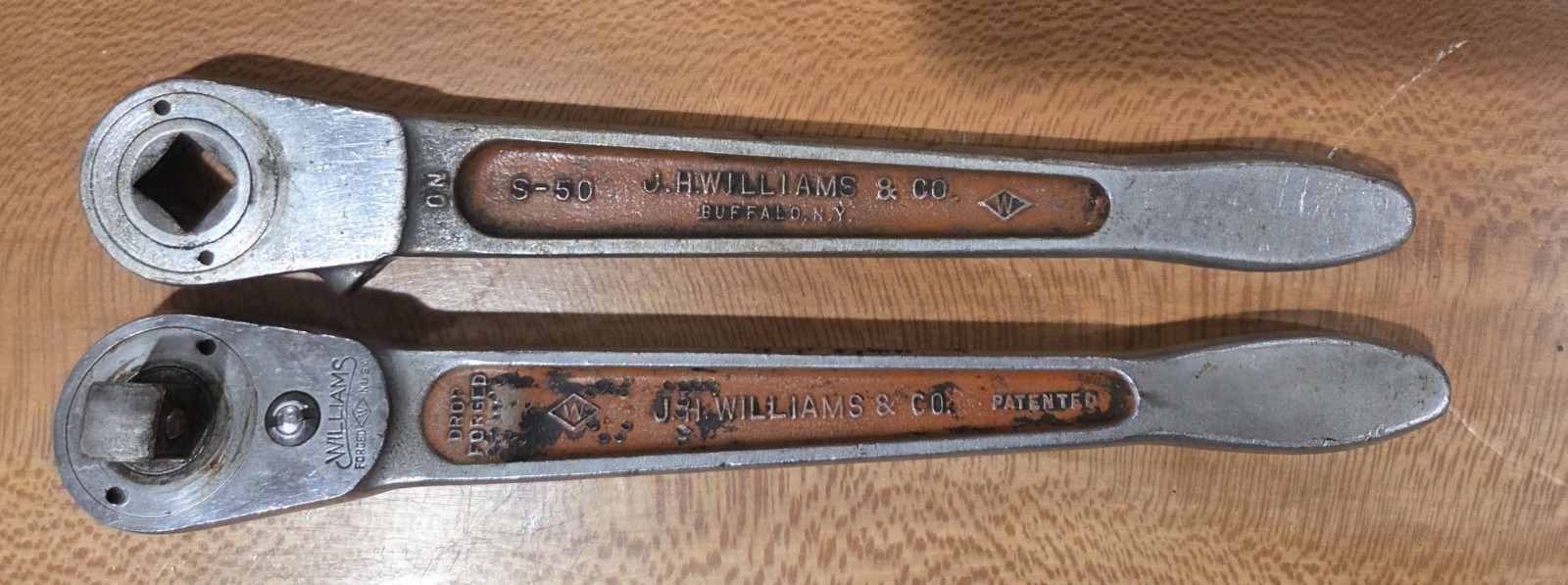 Vintage Williams S-51 Superratchet 1/2" Drive Ratchet & S-50 Push Through Vintage Williams S-51 Superratchet 1/2" Drive Ratchet & S-50 Push Through