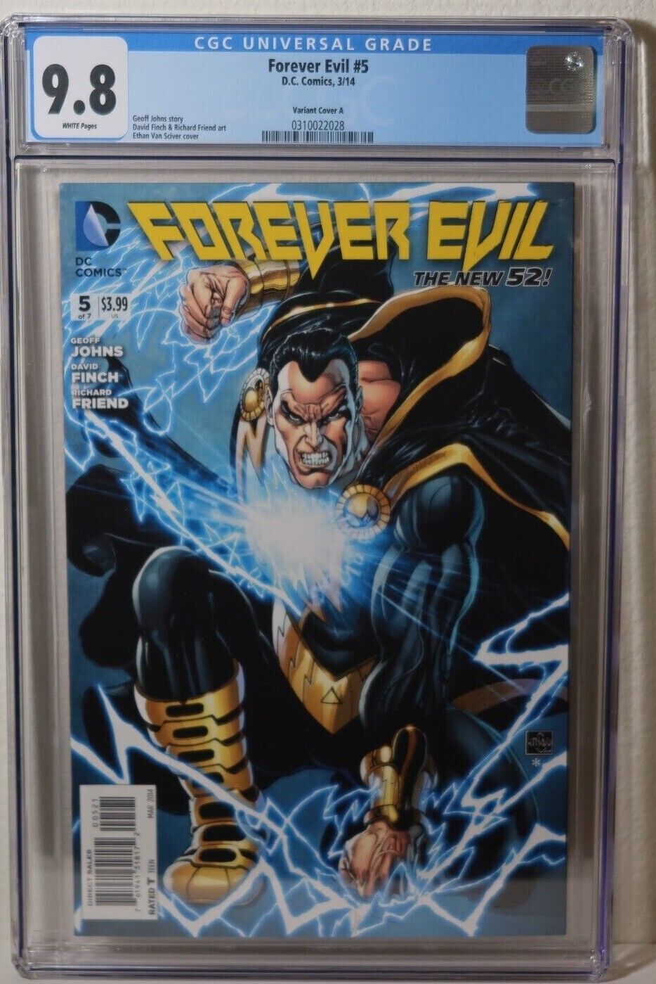 Forever Evil #5 BLACK ADAM VARIANT COVER [2014] CGC 9.8 NM RARE AND HARD TO FIND