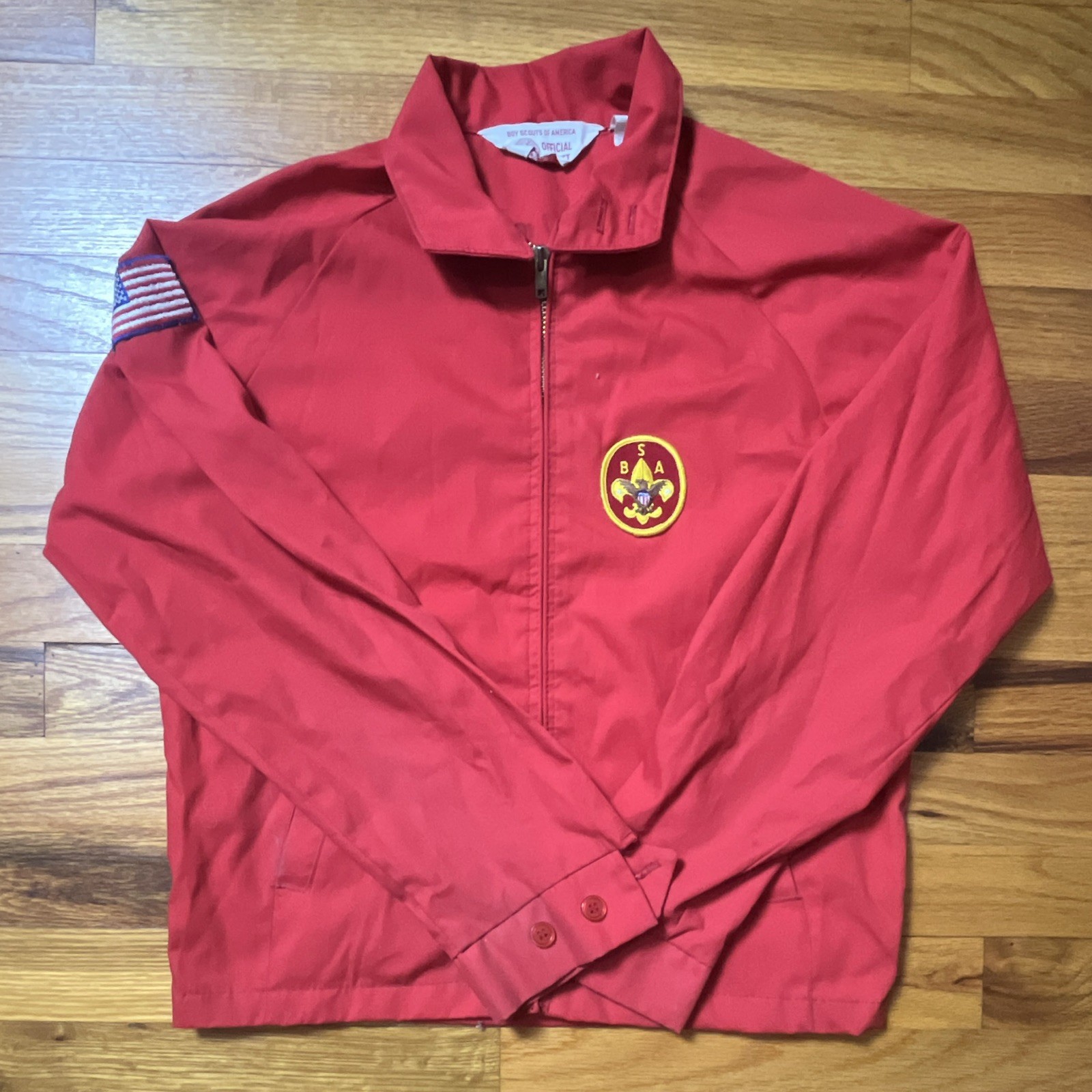 vintage Boy Scouts of America official red jacket from 1973 National Jamboree vintage Boy Scouts of America official red jacket from 1973 National Jamboree
