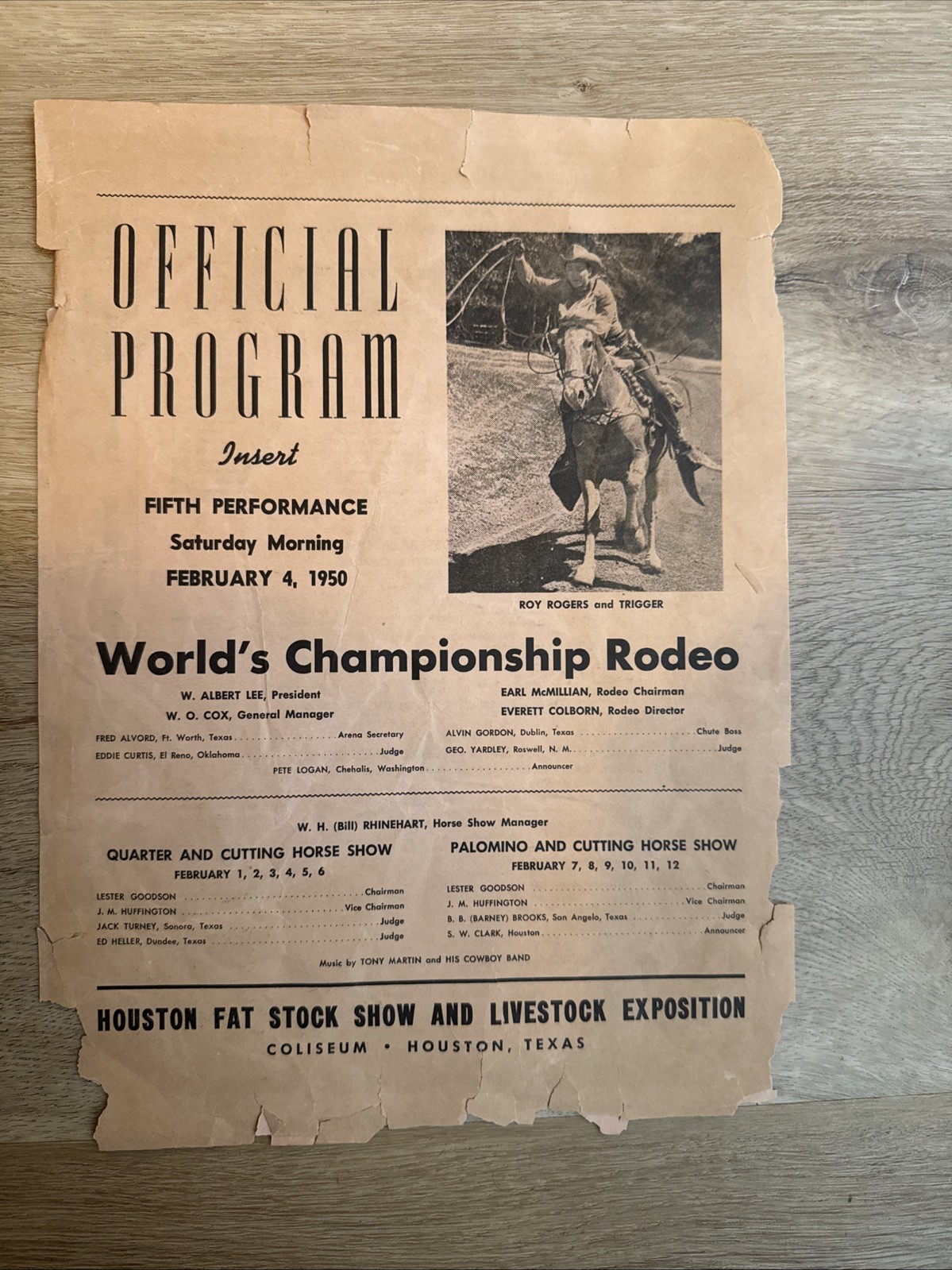 RARE 1950 Houston “Fat Stock” Rodeo Official Program Roy Rodger’s Texas RARE 1950 Houston “Fat Stock” Rodeo Official Program Roy Rodger’s Texas