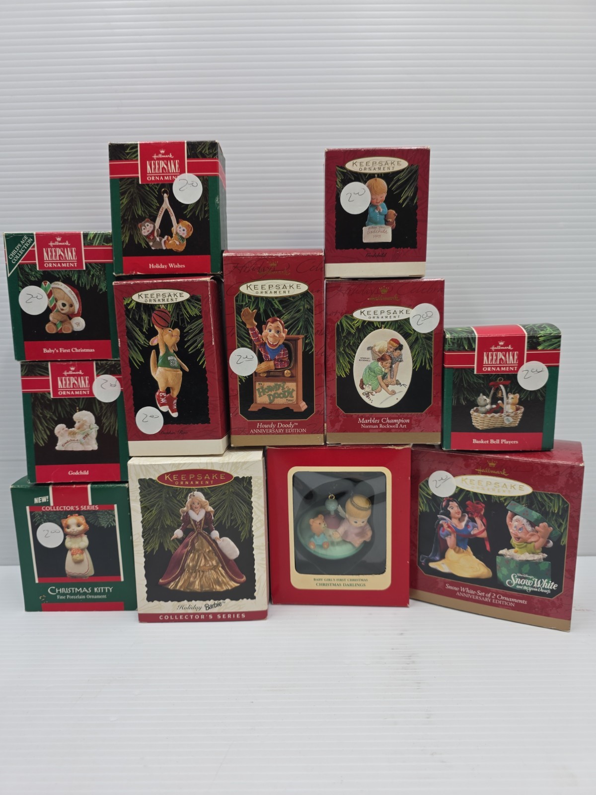 12 Vintage Christmas Ornaments -  