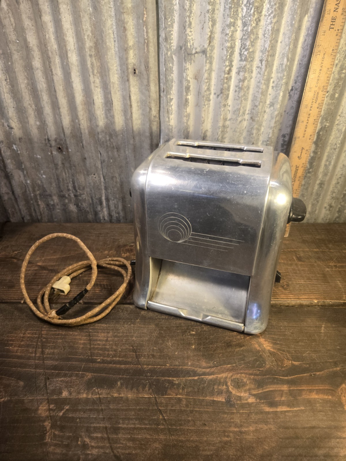 Antique PENN-AIR POP-DOWN Automatic TOASTER Model 280 Chrome Aluminum Phila USA Antique PENN-AIR POP-DOWN Automatic TOASTER Model 280 Chrome Aluminum Phila USA