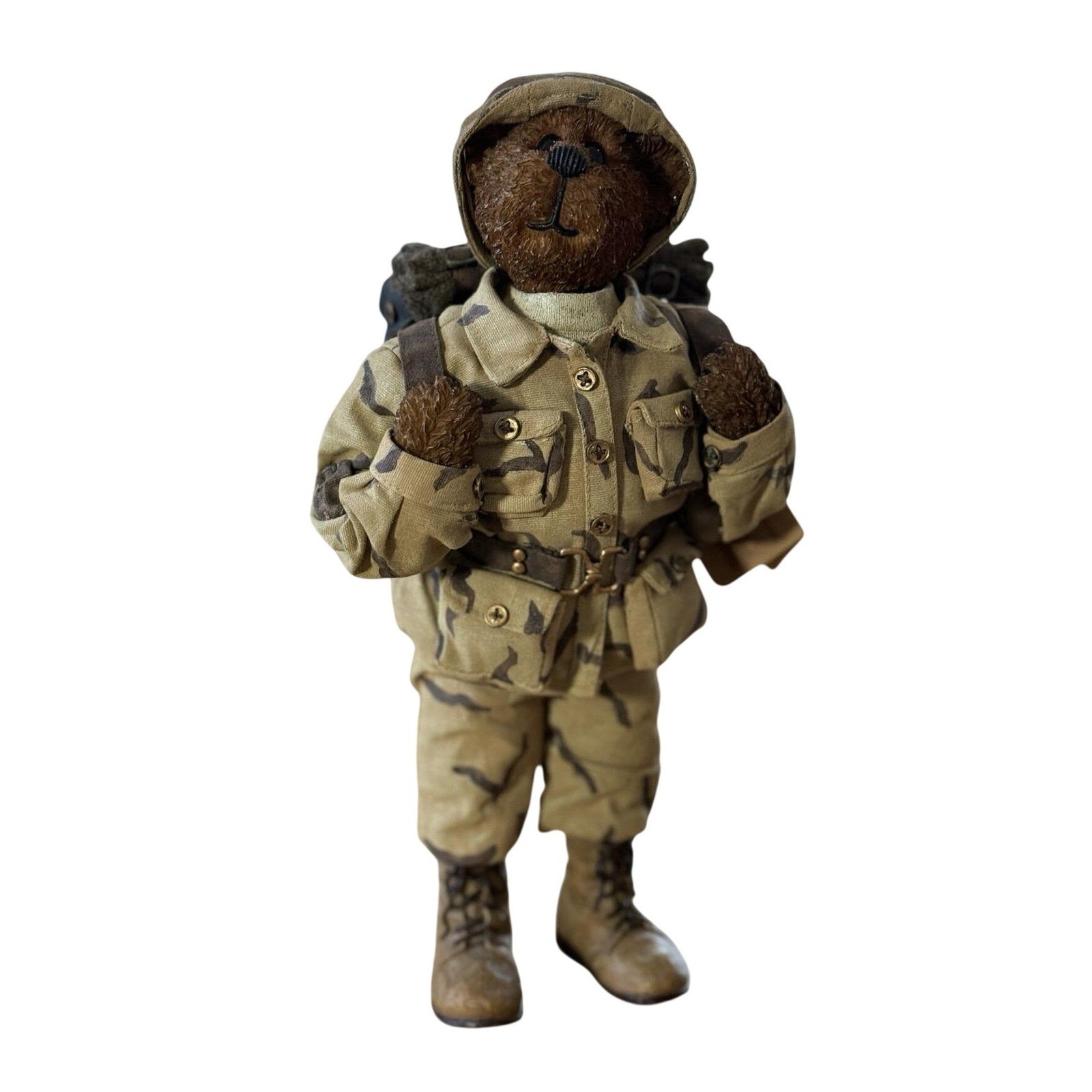 Vintage Boyds Bear Collection The Crumpletons GI Bearsley Marine Army Figurine
