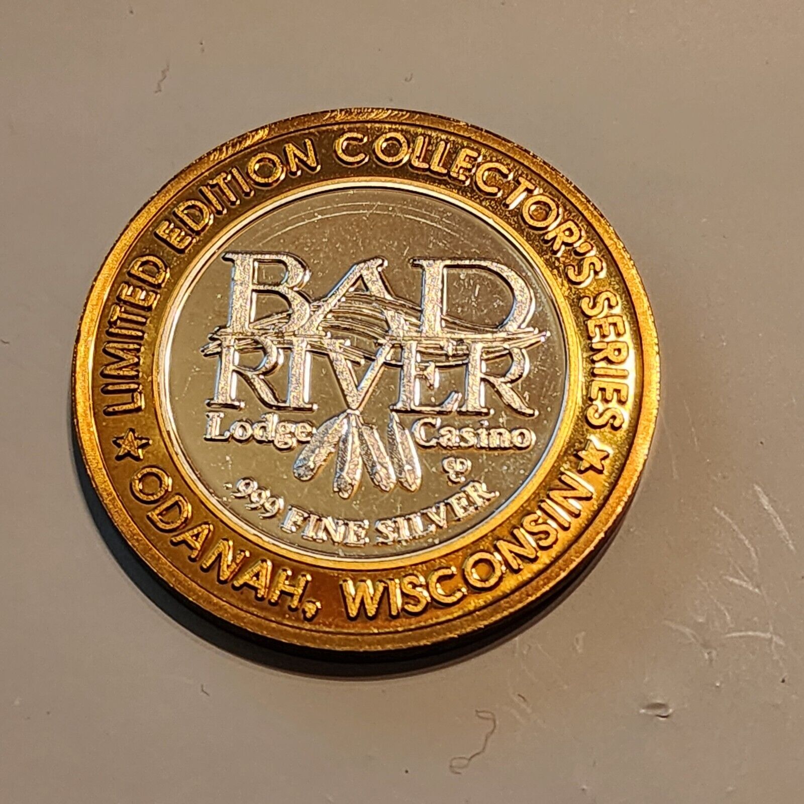 Bad River Casino Buffalo Bison .999 Silver Strike Limited Edition Gaming Token