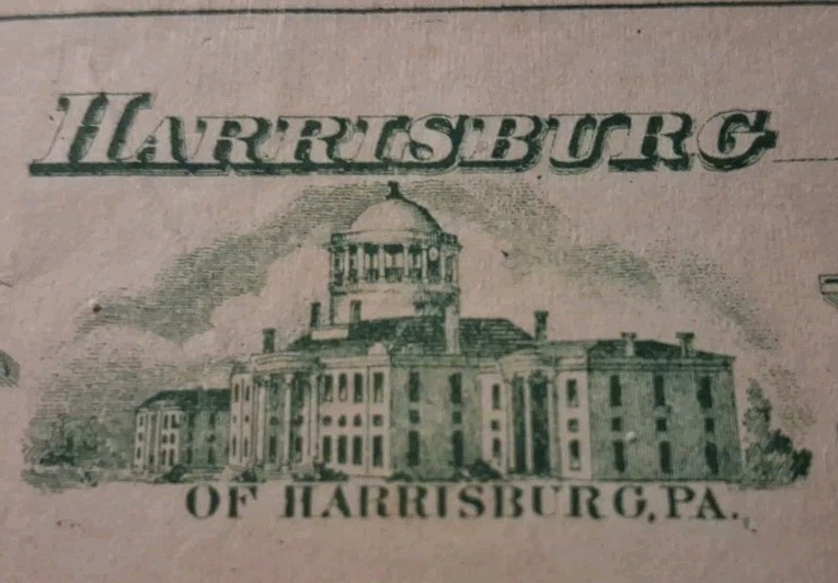 SLING'S 🪙RARE 1870'S Harrisburg PA City Bank Check Beautiful vignette🎨Art SLING'S 🪙RARE 1870'S Harrisburg PA City Bank Check Beautiful vignette🎨Art