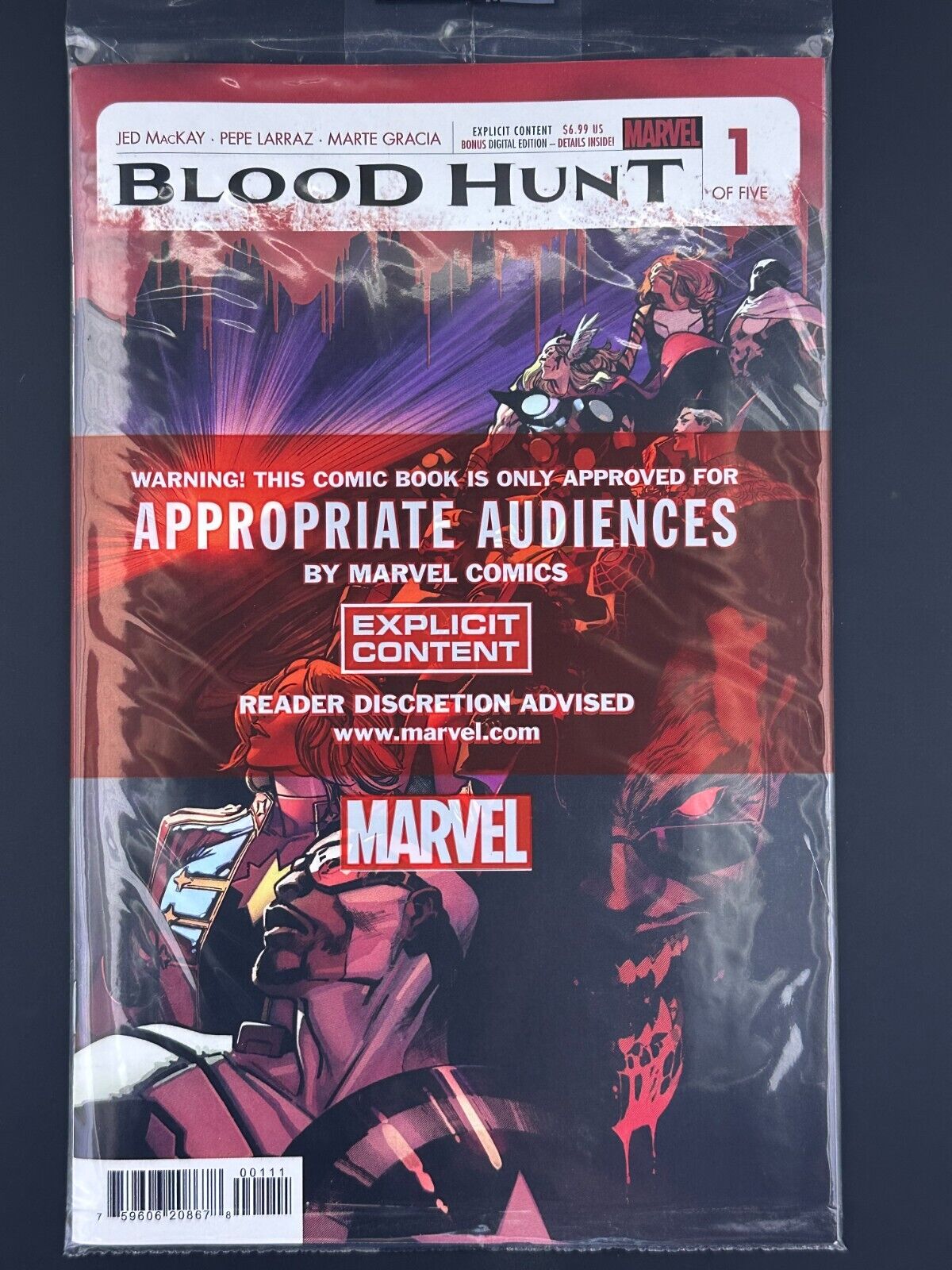 Blood Hunt #1 Red Band Polybagged Mature Variant 2024 NM Marvel Comics 1st Print