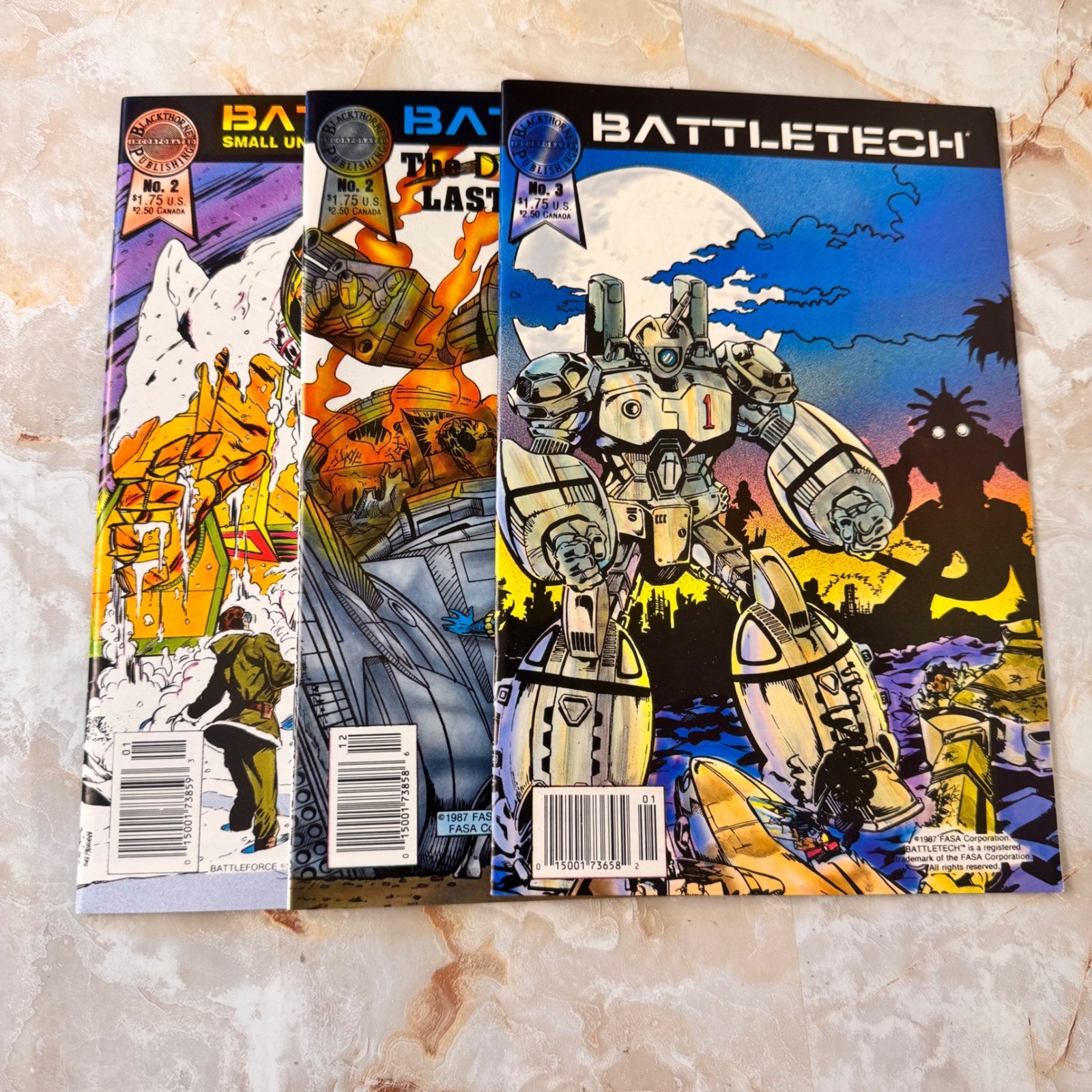 Blackthorne BattleTech Battleforce Comic Lot of 3 80s Copper Age w/Boards & Bags Blackthorne BattleTech Battleforce Comic Lot of 3 80s Copper Age w/Boards & Bags