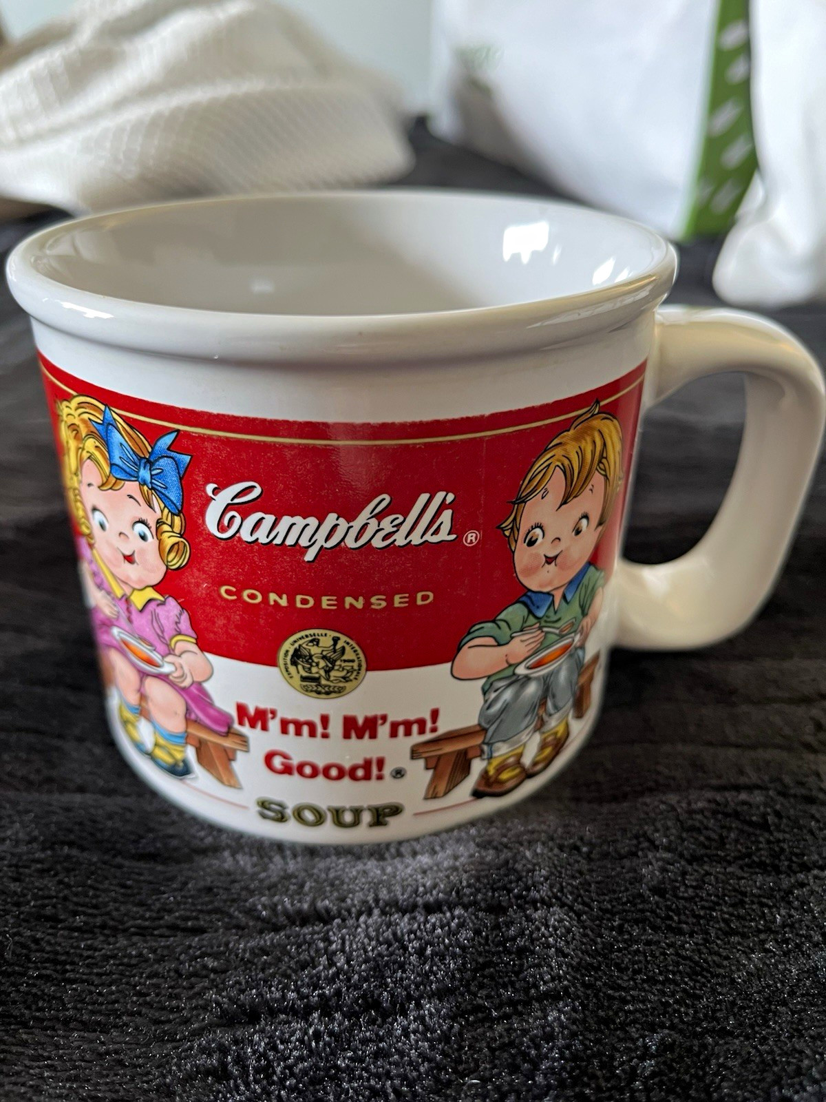 Campbell's Condensed Soup Advertising Mug 1993 Westwood White & Red Campbell's Condensed Soup Advertising Mug 1993 Westwood White & Red