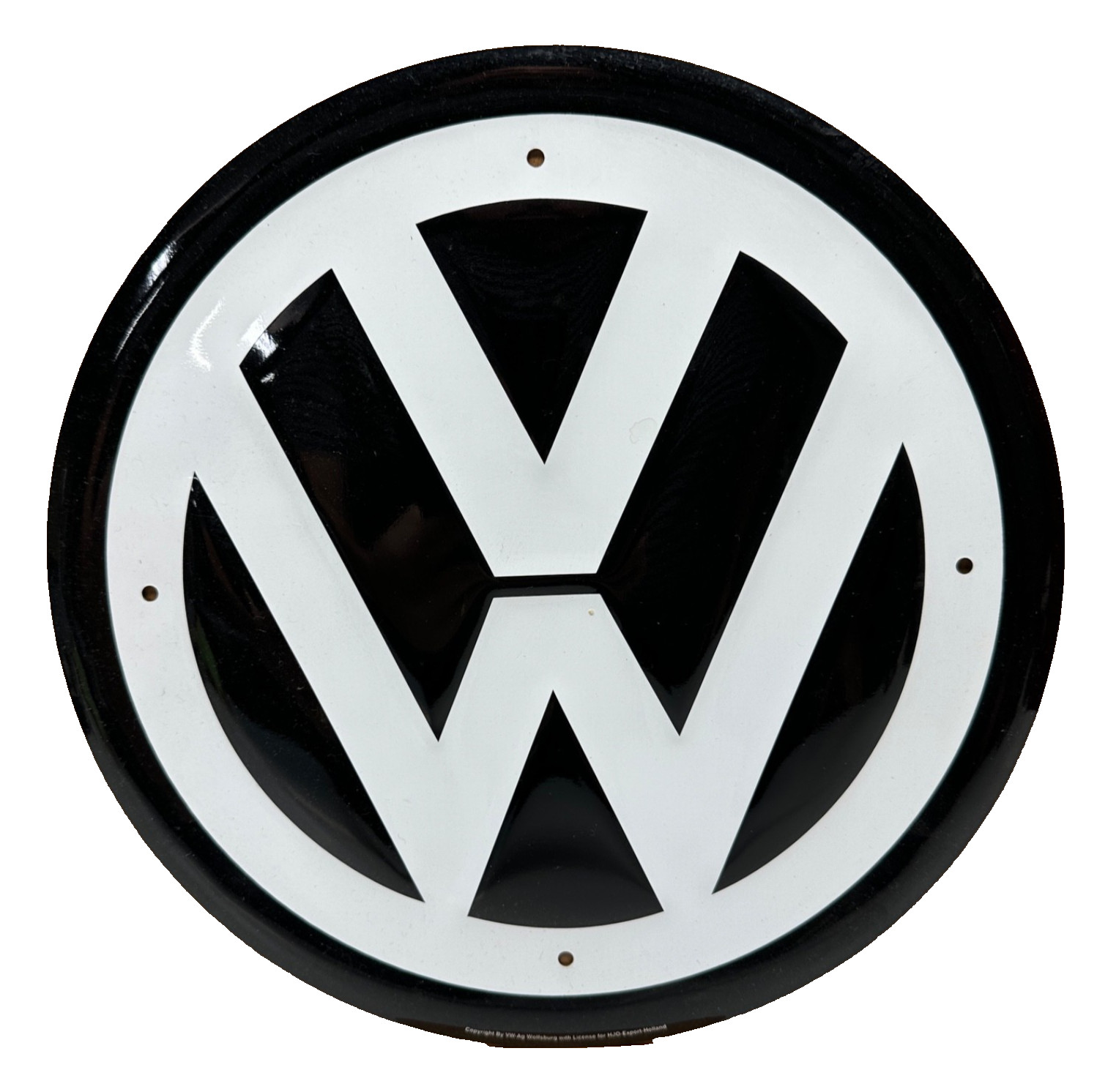 Vintage 1999 VW Volkswagen 12" Embossed Metal Logo Sign HJO Holland Vintage 1999 VW Volkswagen 12" Embossed Metal Logo Sign HJO Holland