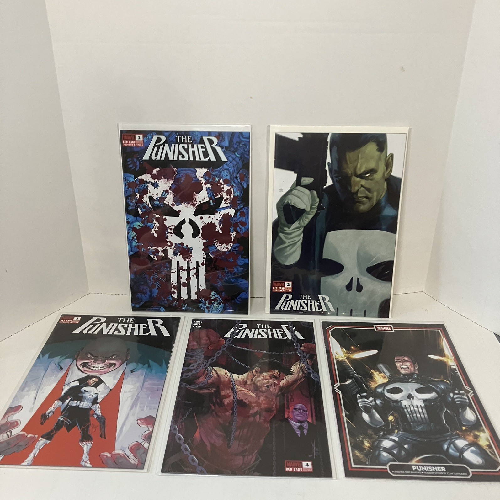 Punisher Red Band 1-5 (Marvel Comics 2025) Variant Set Complete Series