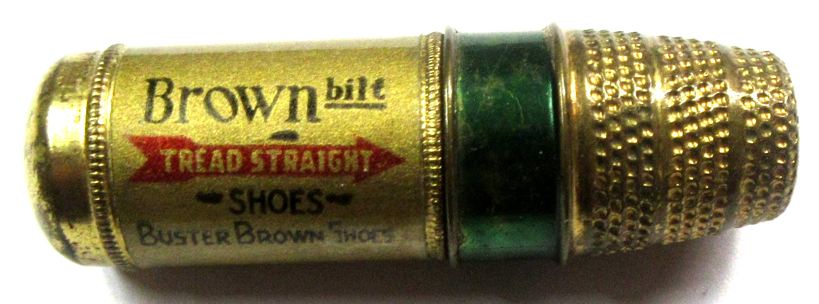 rare early vintage BUSTER BROWN Brown-Bilt Tread Straight Shoes SEWING KIT ETUI