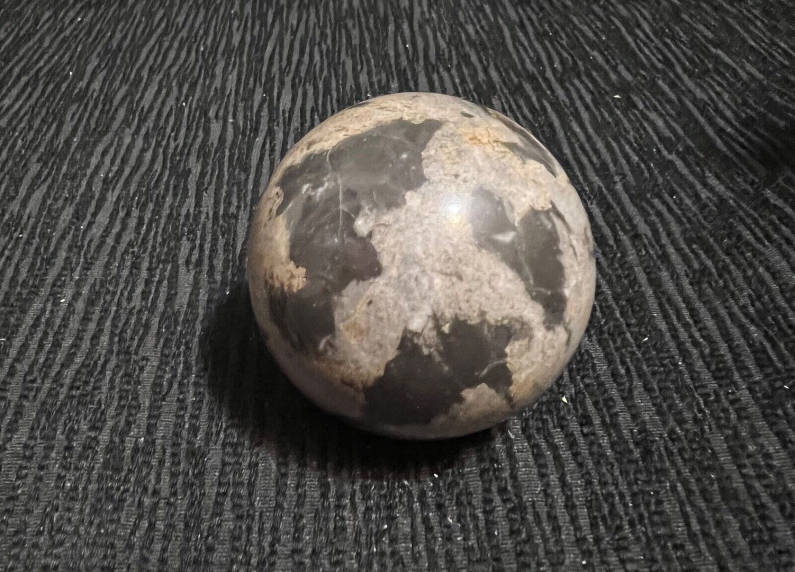 Approximately 2” Stone Marble Sphere/Orb possibly Moonstone from a marble jar.