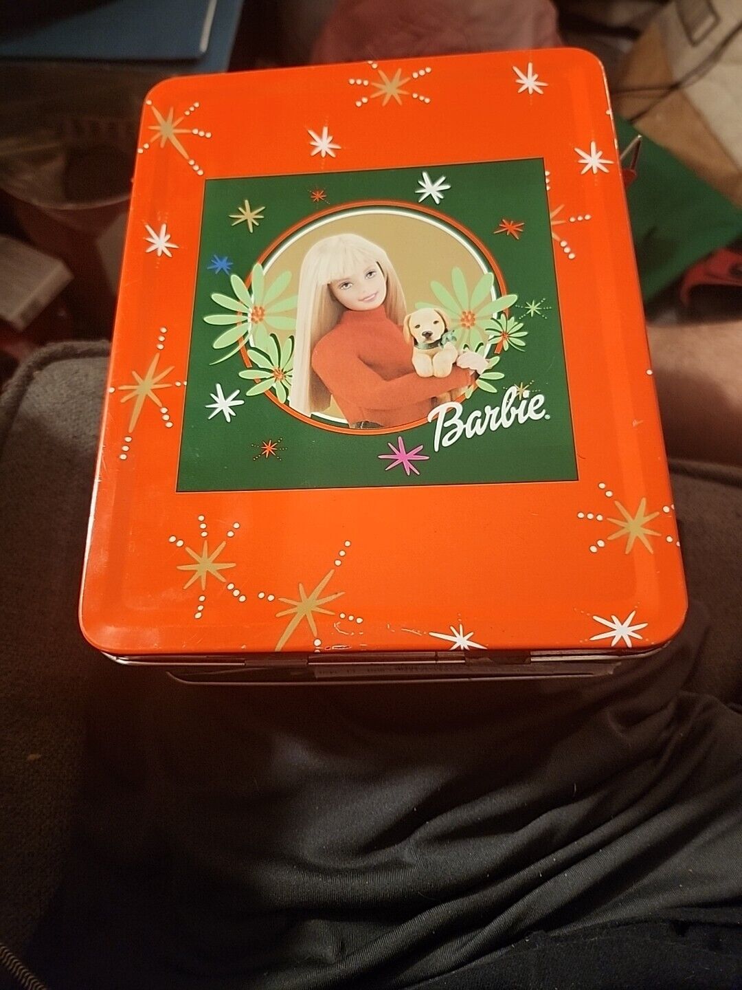 Barbie Doll Kids Christmas Holiday Tin Lunch Box 2000