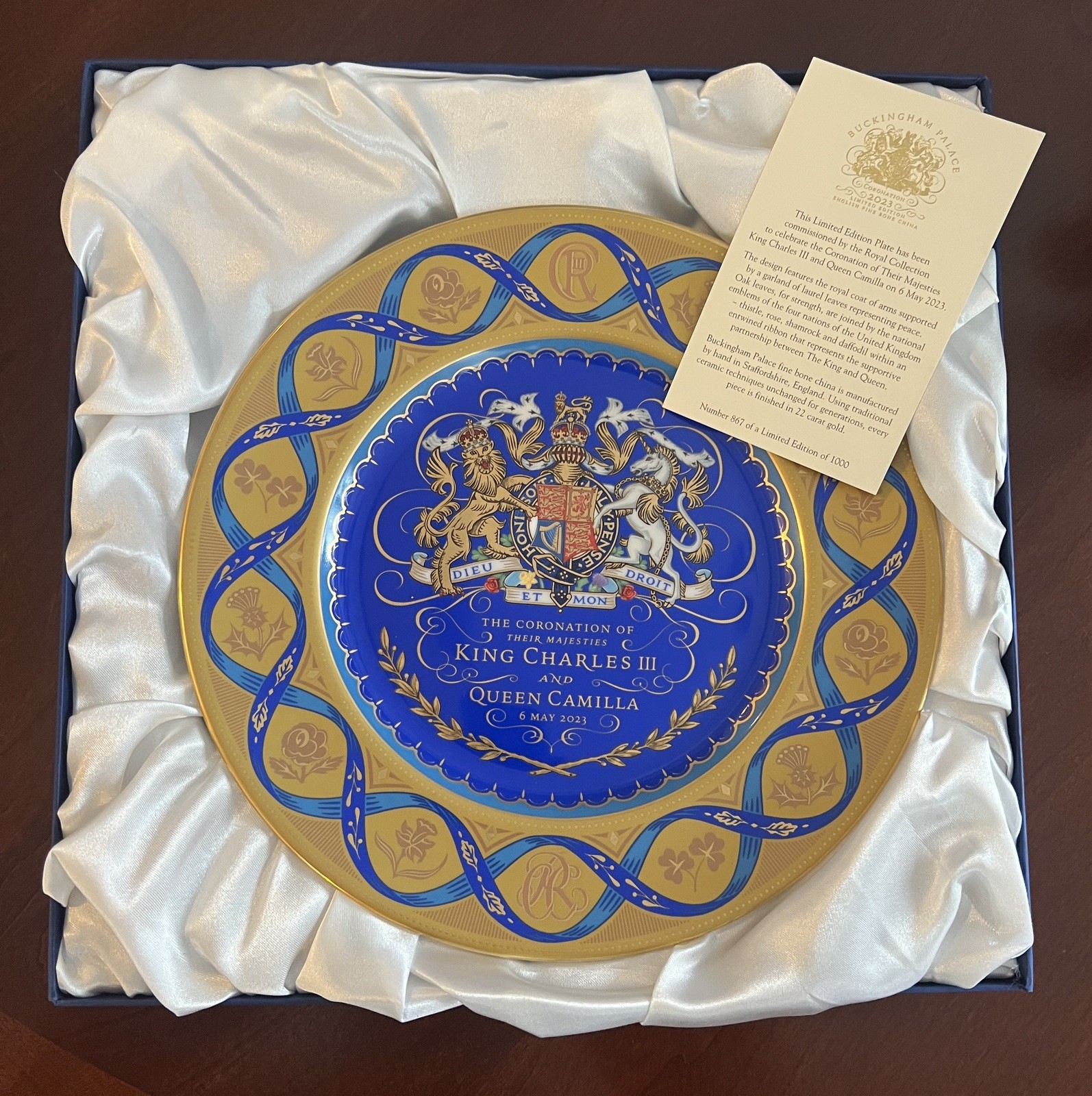 King Charles III Coronation Plate Limited edition 867 - Royal Collection Trust King Charles III Coronation Plate Limited edition 867 - Royal Collection Trust