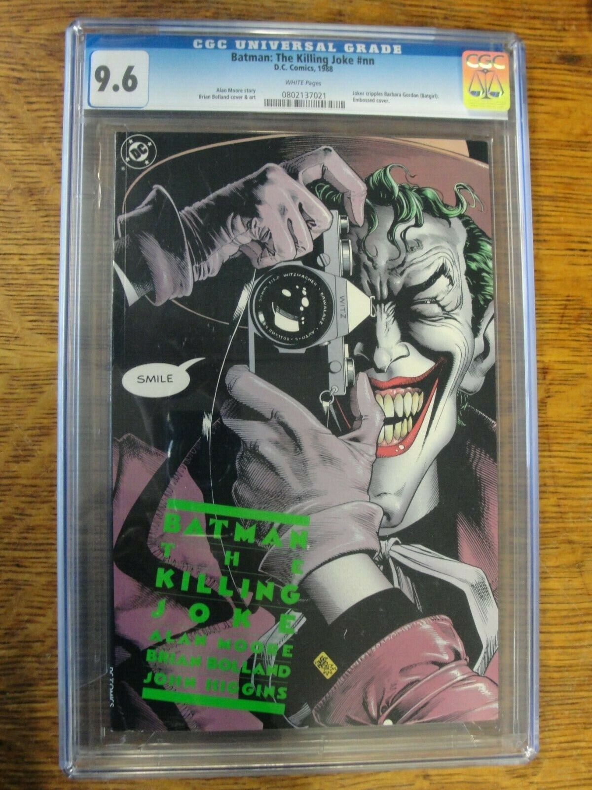 CGC 9.6 Batman: The Killing Joke #nn 1988 D.C Comics White Pages Comic Book 