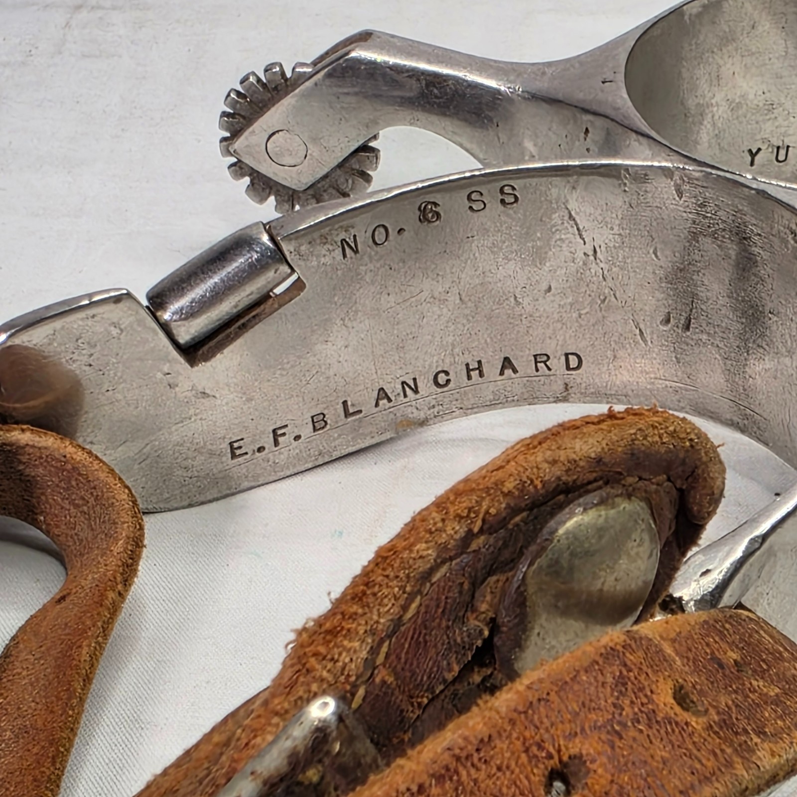 Vintage E. F. BLANCHARD Spurs No. 6 SS Stainless Steel YUCCA ARIZ Pre 1963 Rare Vintage E. F. BLANCHARD Spurs No. 6 SS Stainless Steel YUCCA ARIZ Pre 1963 Rare