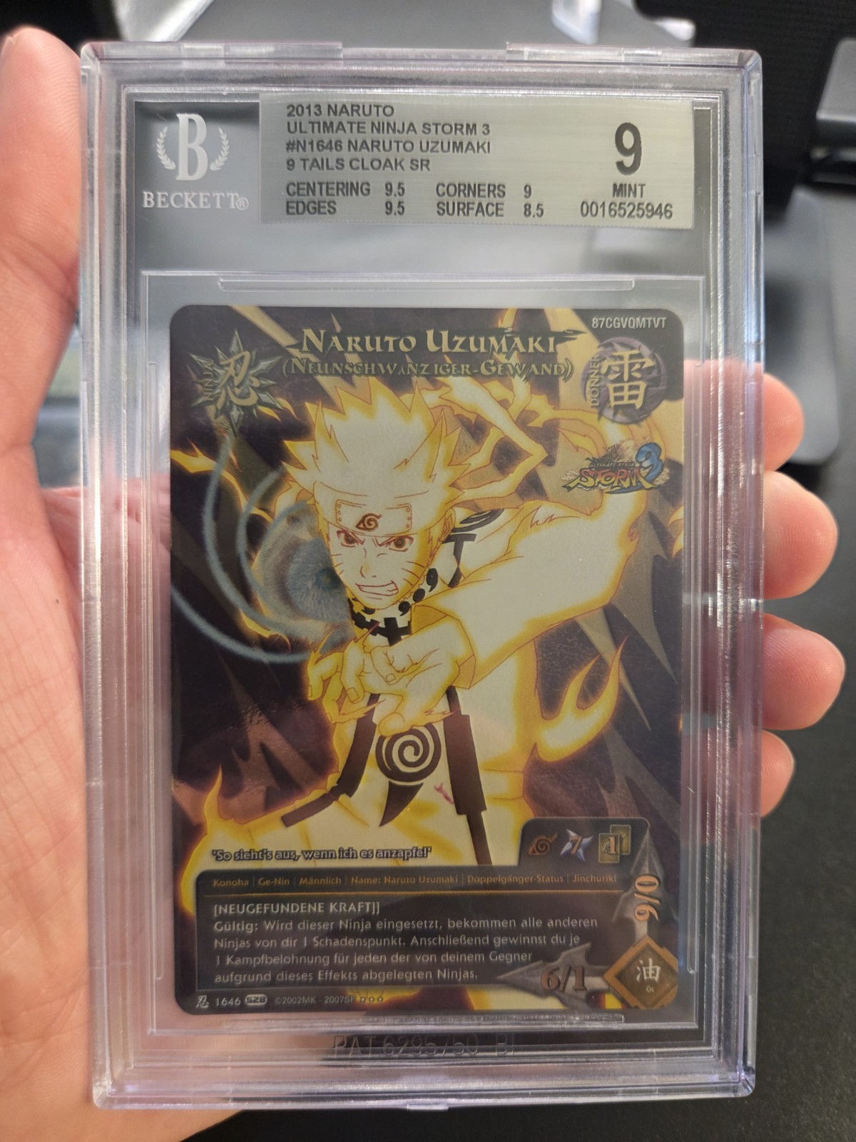 2013 Naruto CCG Naruto Uzumaki N-1646 BGS 9 TCG Grail Shonen Jump Promo German 2013 Naruto CCG Naruto Uzumaki N-1646 BGS 9 TCG Grail Shonen Jump Promo German