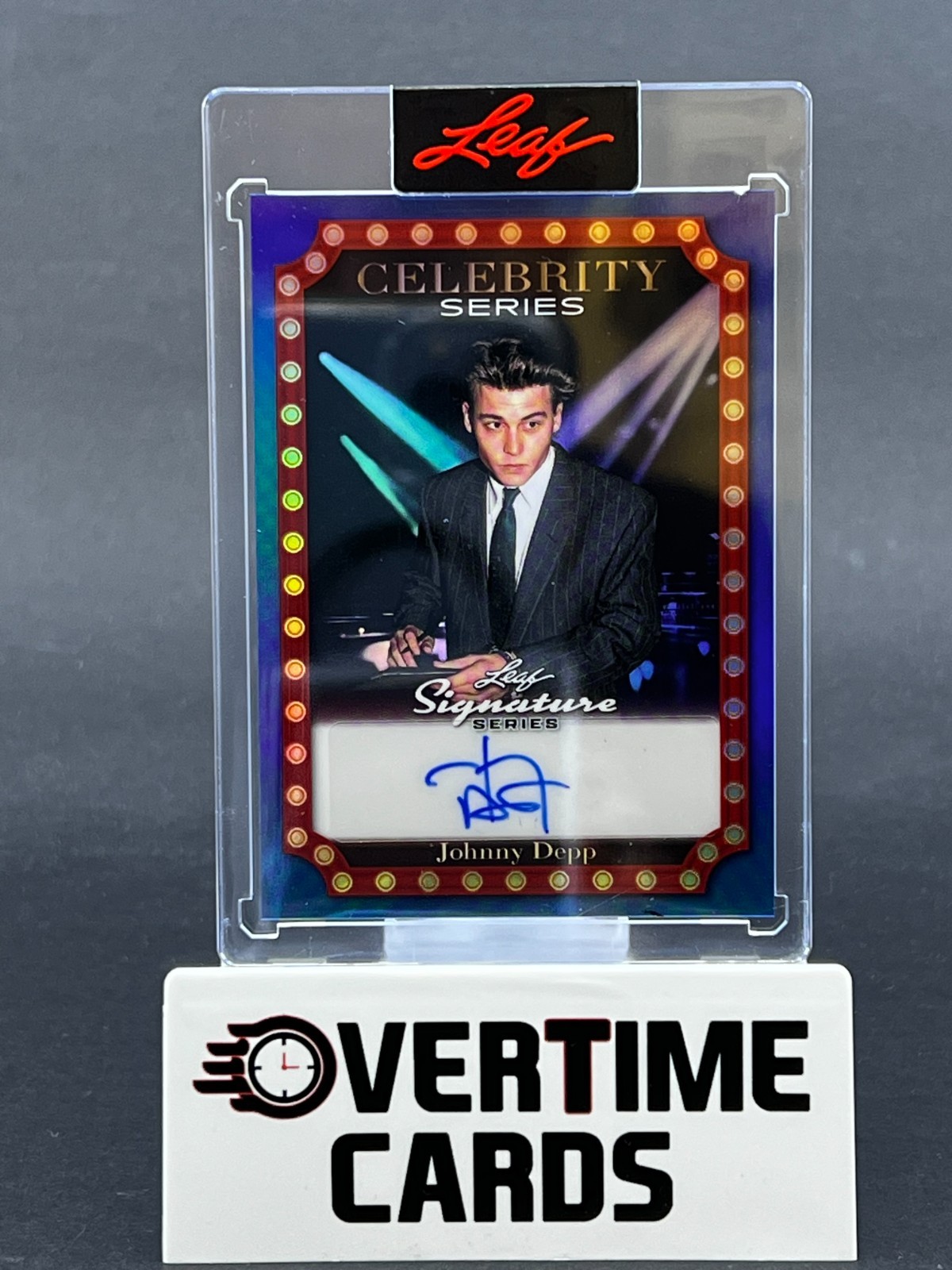Johnny Depp 2026 Leaf Signature Celebrity Series #CS-JD1 Blue Prism Auto 1/1 Johnny Depp 2026 Leaf Signature Celebrity Series #CS-JD1 Blue Prism Auto 1/1