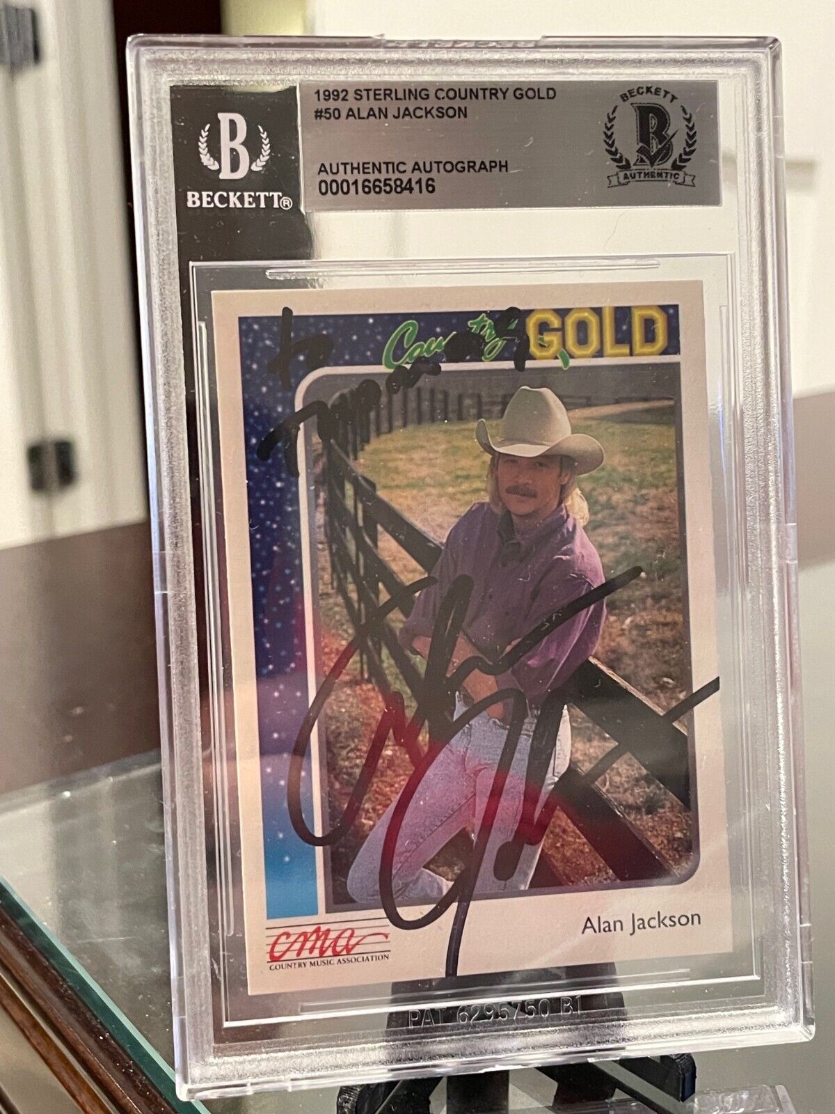 1993 Sterling Country Gold #62 Alan Jackson BAS Authentic Autograph