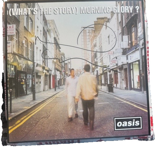 Signed Noel Gallagher what’s the story morning glory vinyl Oasis Photo Proof Signed Noel Gallagher what’s the story morning glory vinyl Oasis Photo Proof