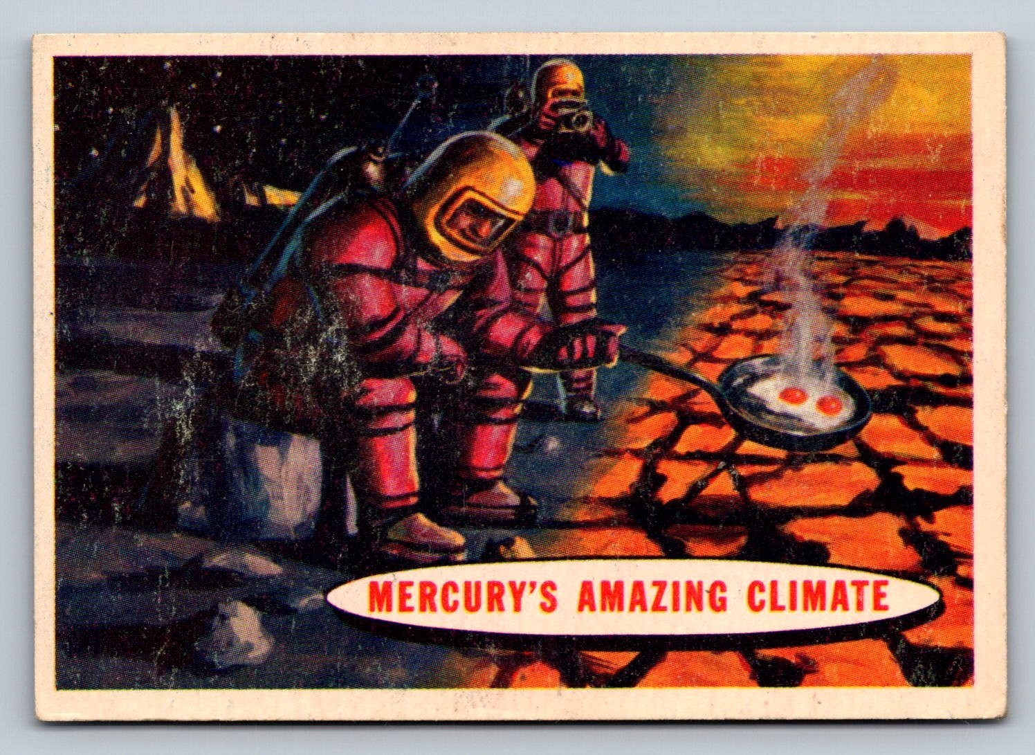 1957 Topps Target: Moon Trading Card # 82 Hurricane on Jupiter