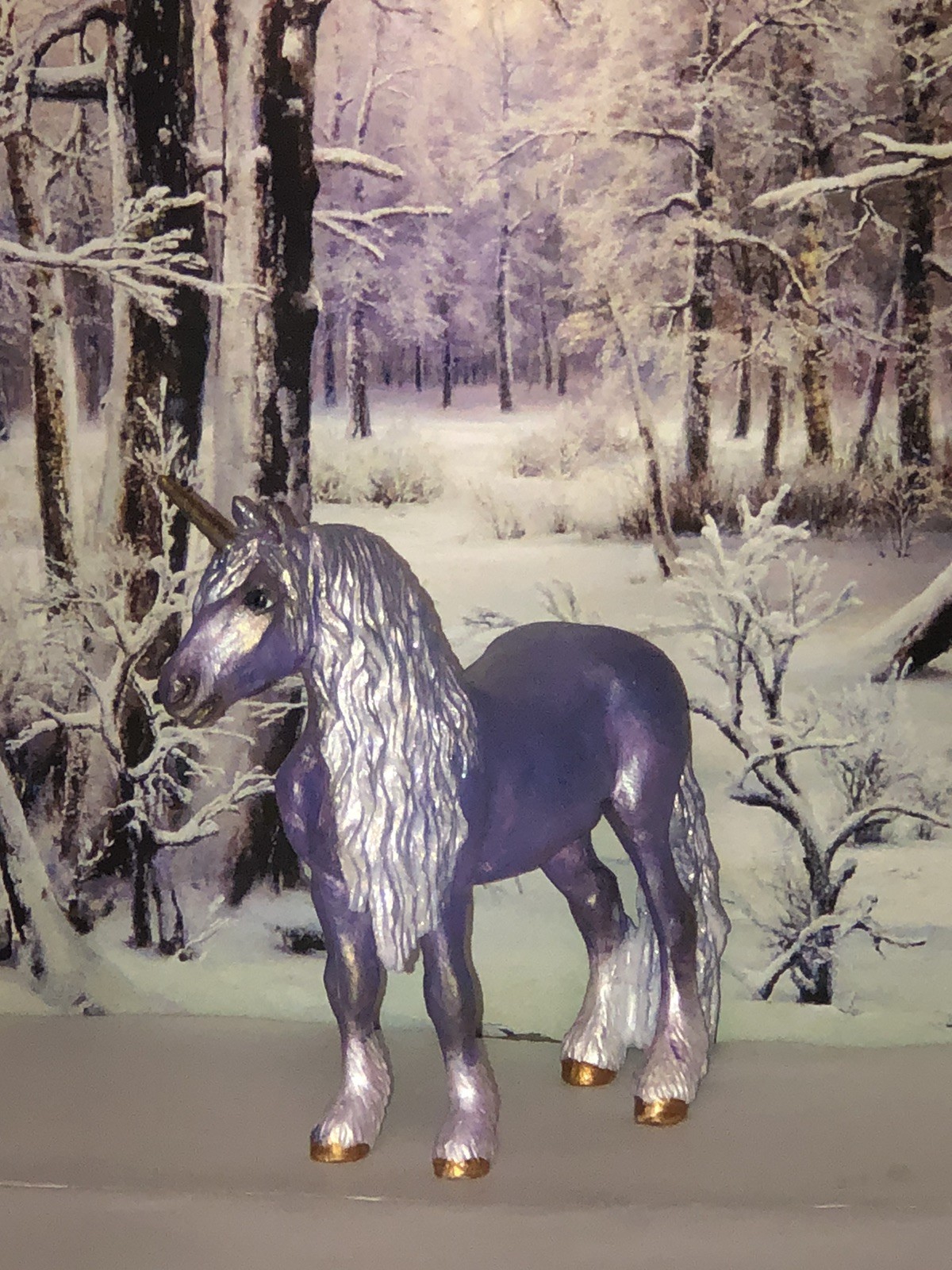 OOAK cm Custom Mojo Horse Like Breyer Resculpt To Unicorn 🦄 Lovely Lavender Ice OOAK cm Custom Mojo Horse Like Breyer Resculpt To Unicorn 🦄 Lovely Lavender Ice