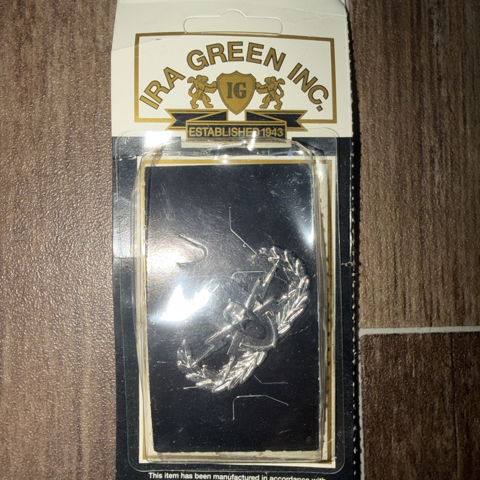IRA GREEN CAB Combat Action Badge Pin 1st Award NEW in package IRA GREEN CAB Combat Action Badge Pin 1st Award NEW in package