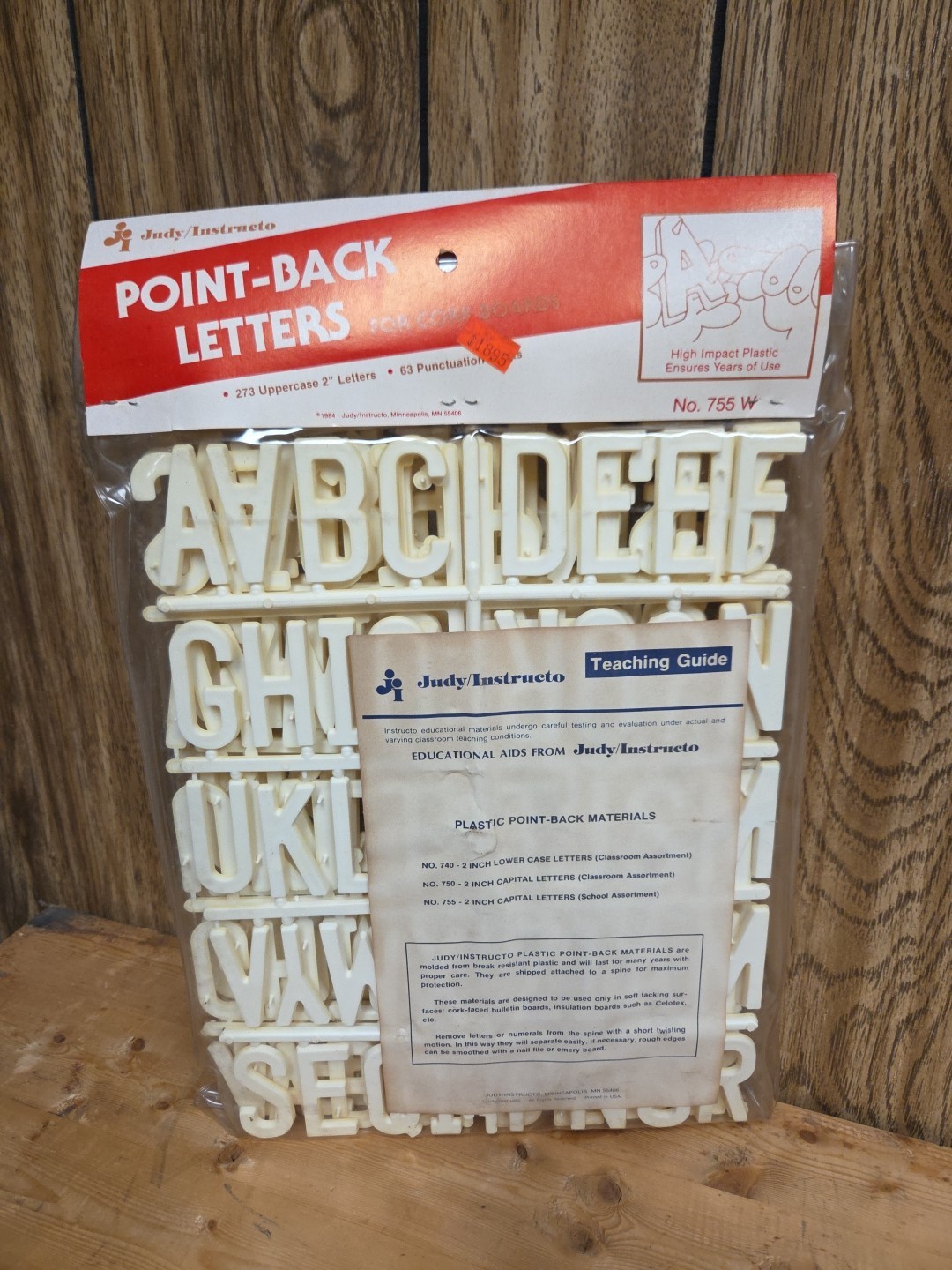 Vintage 1984 Judy/Instructo Point-Back Letters 2" Uppercase NEW IN PACKAGE