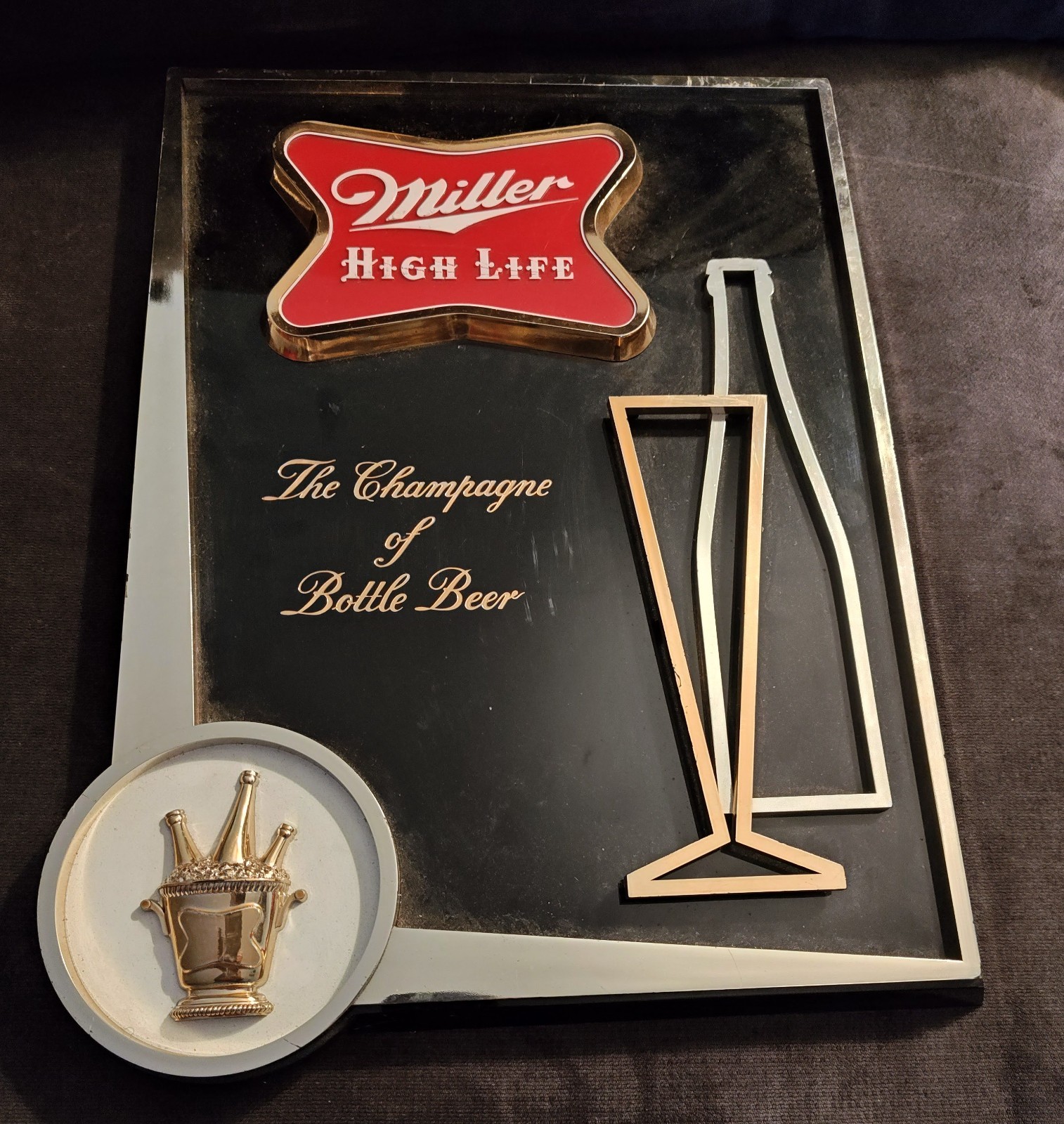 Vintage Miller High Life Beer 3-D Hanging Bar Sign 17H x 13W Vintage Miller High Life Beer 3-D Hanging Bar Sign 17H x 13W