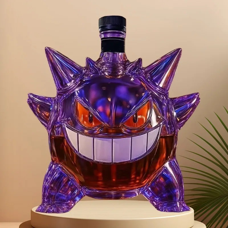 Gengar Crown Royal Whiskey Bottle Empty Glass Bottle Gift Gengar Crown Royal Whiskey Bottle Empty Glass Bottle Gift