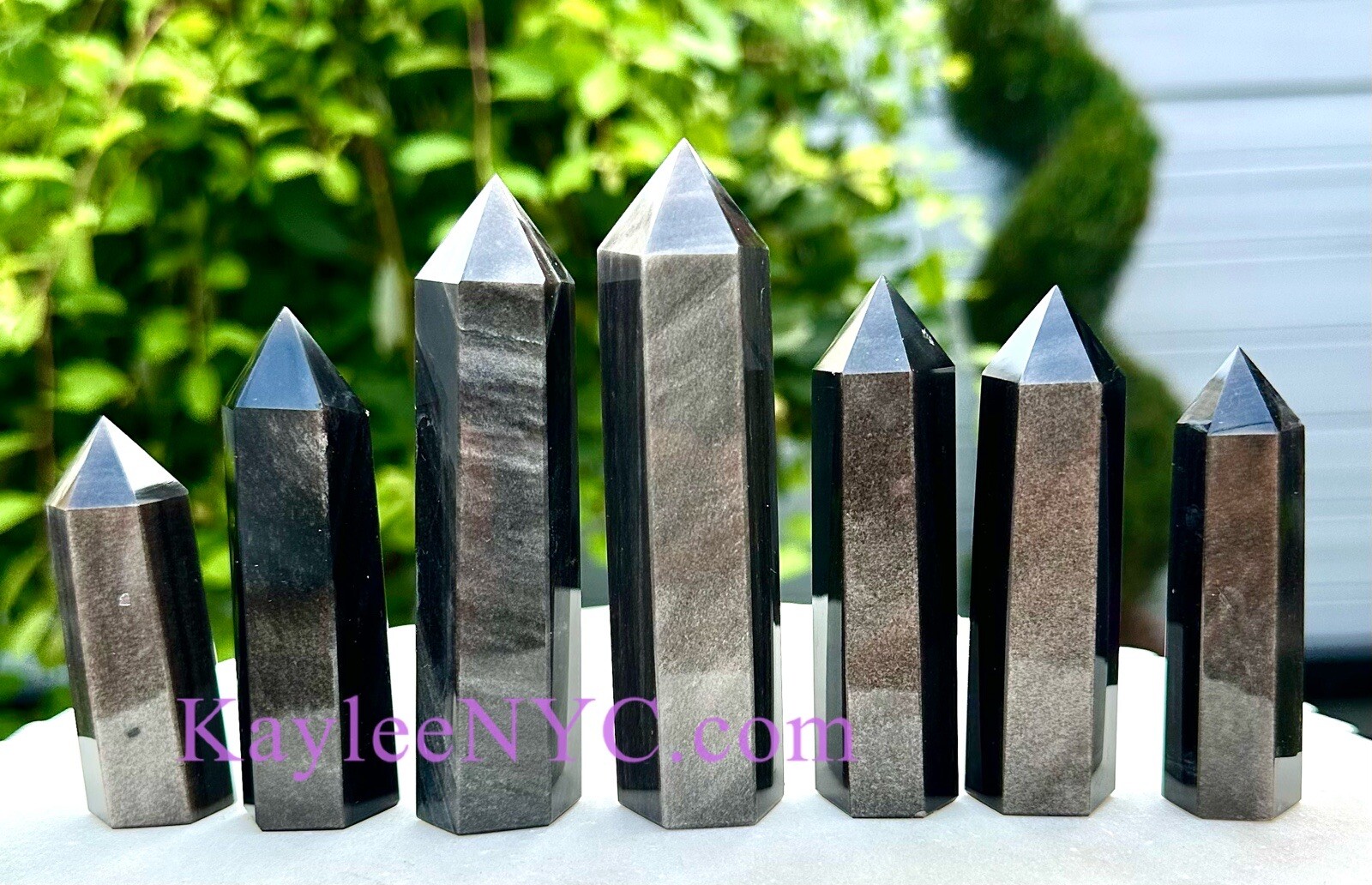 Wholesale Lot 1 Lb Natural Silver Sheen Obsidian Obelisk Tower Point Crystal Wholesale Lot 1 Lb Natural Silver Sheen Obsidian Obelisk Tower Point Crystal