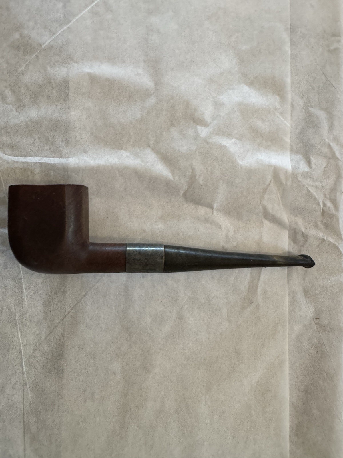 Vintage “Royal Self” Sterling Silver Band Briar Wood Estate Pipe Vintage “Royal Self” Sterling Silver Band Briar Wood Estate Pipe