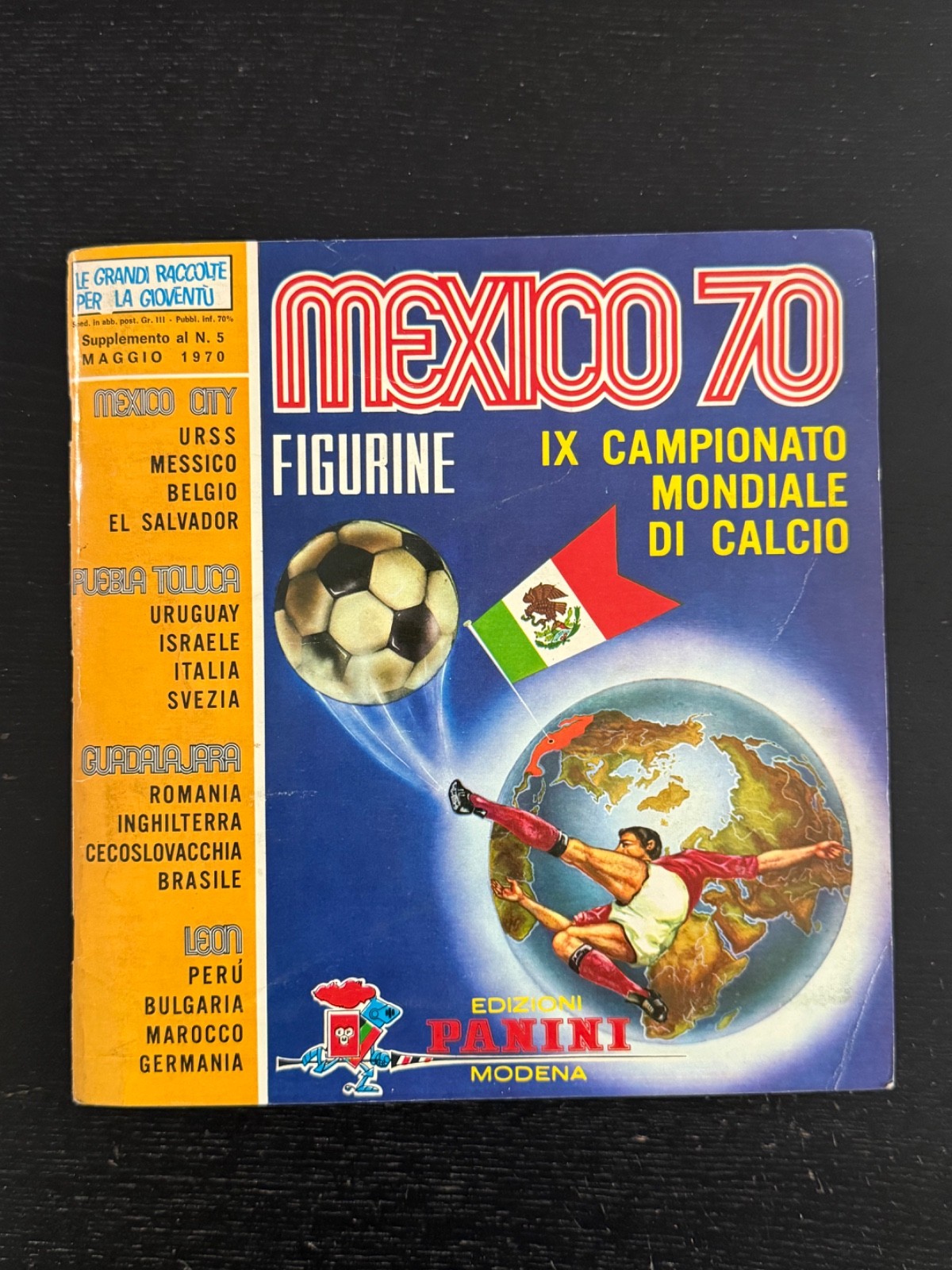 1970 Panini World Cup Mexico Figure Album Complete Very Nice Double Bag 1970 Panini World Cup Mexico Figure Album Complete Very Nice Double Bag
