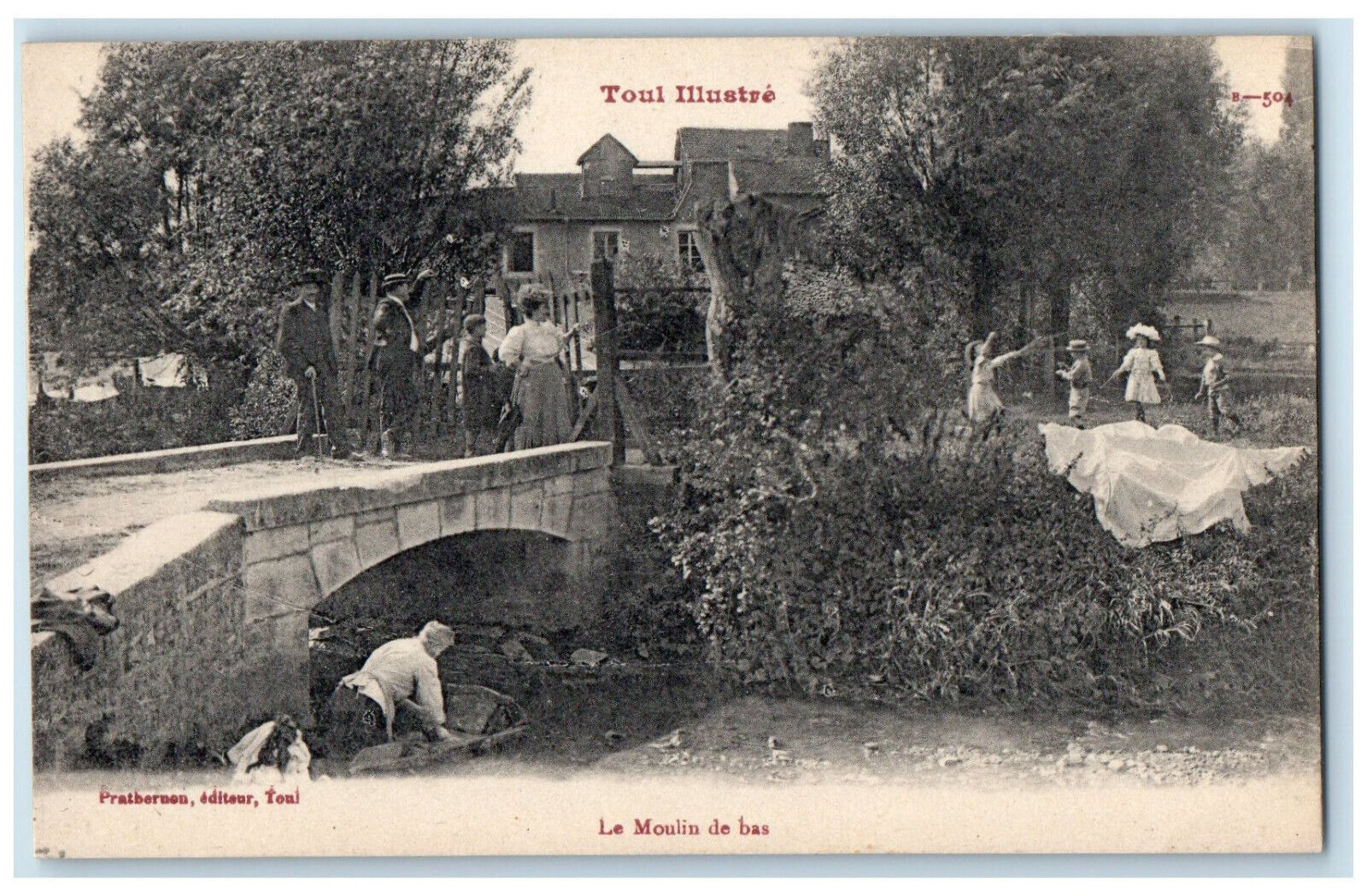c1940's Le Moulin De  Bas Toul Illustre Meurthe-et-Moselle France Postcard
