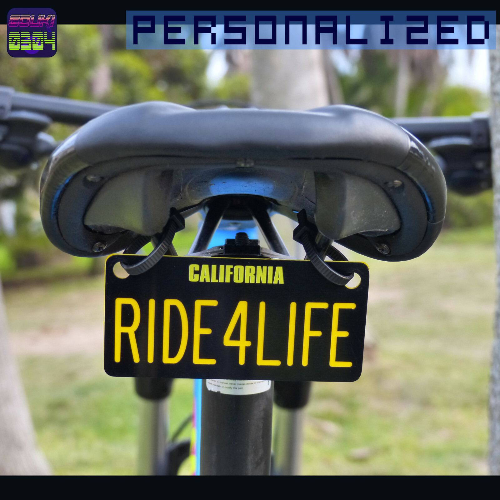 Custom California Bike Plate - Engraved - Scooter - Ebike - Kids Car - Bicycle Custom California Bike Plate - Engraved - Scooter - Ebike - Kids Car - Bicycle