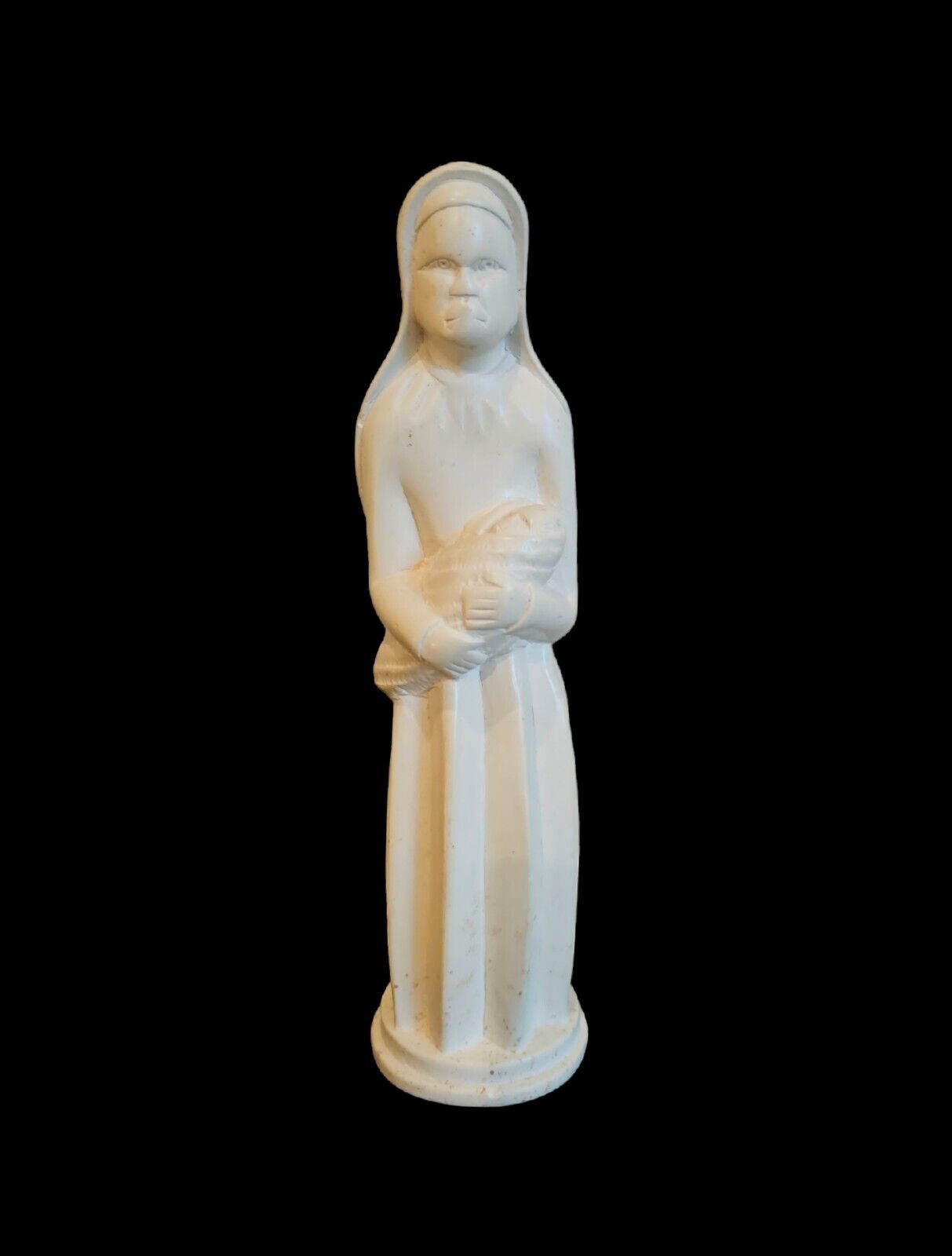 Stone Marble Madonna And Child Statue 8.5 Inch 
